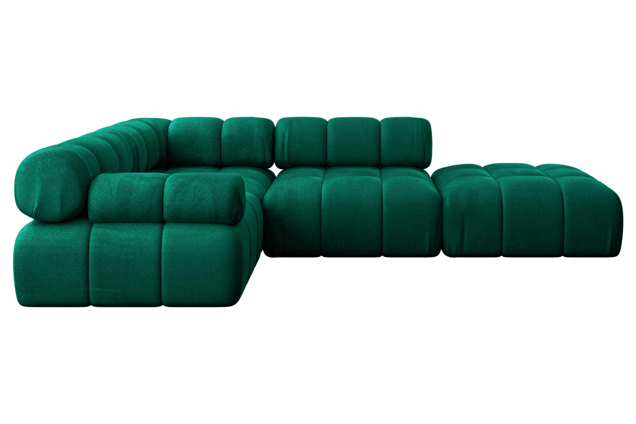 Ecksofa Felto-L1 Dunkelgrün - Monolith 37