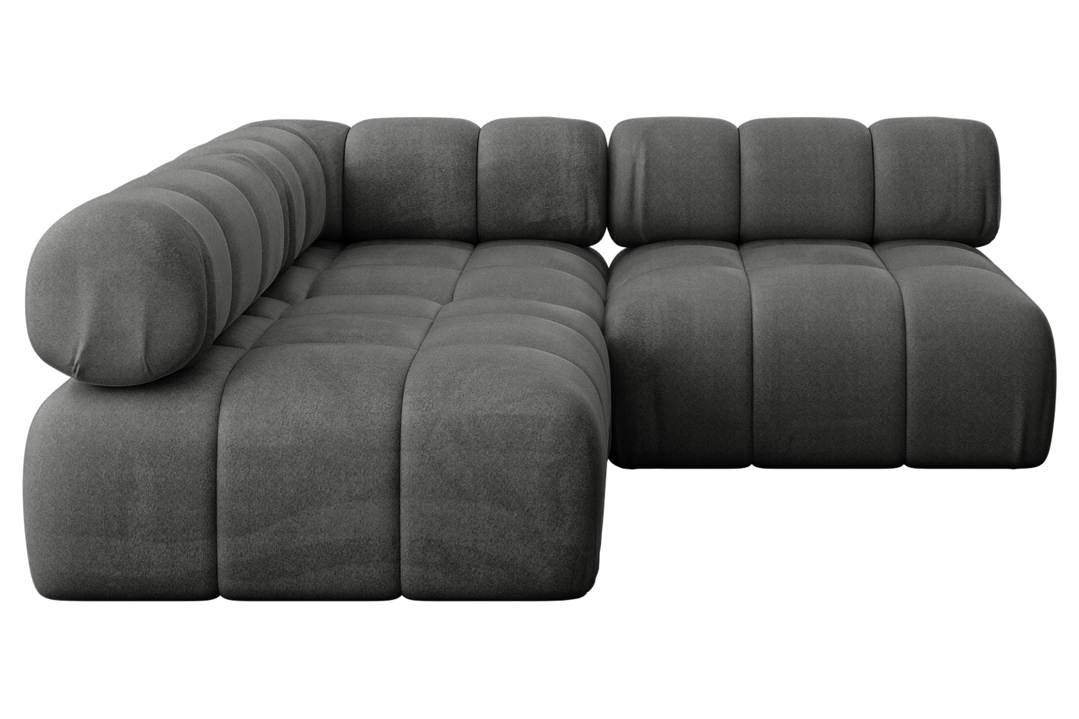 Ecksofa Samaro-L1 Dunkelgrau - Monolith 92