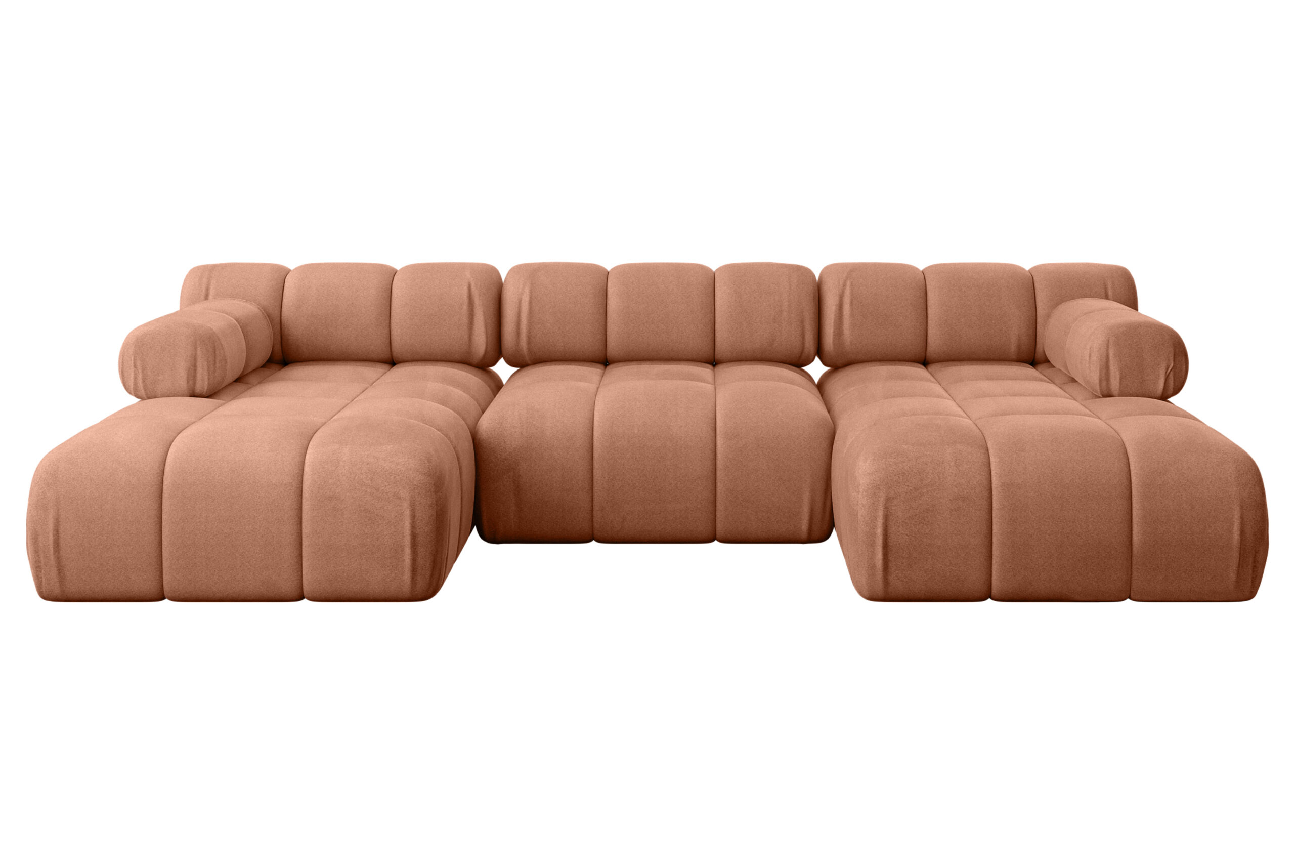 Wohnlandschaft Tesso-U1 Apricot - Monolith 61