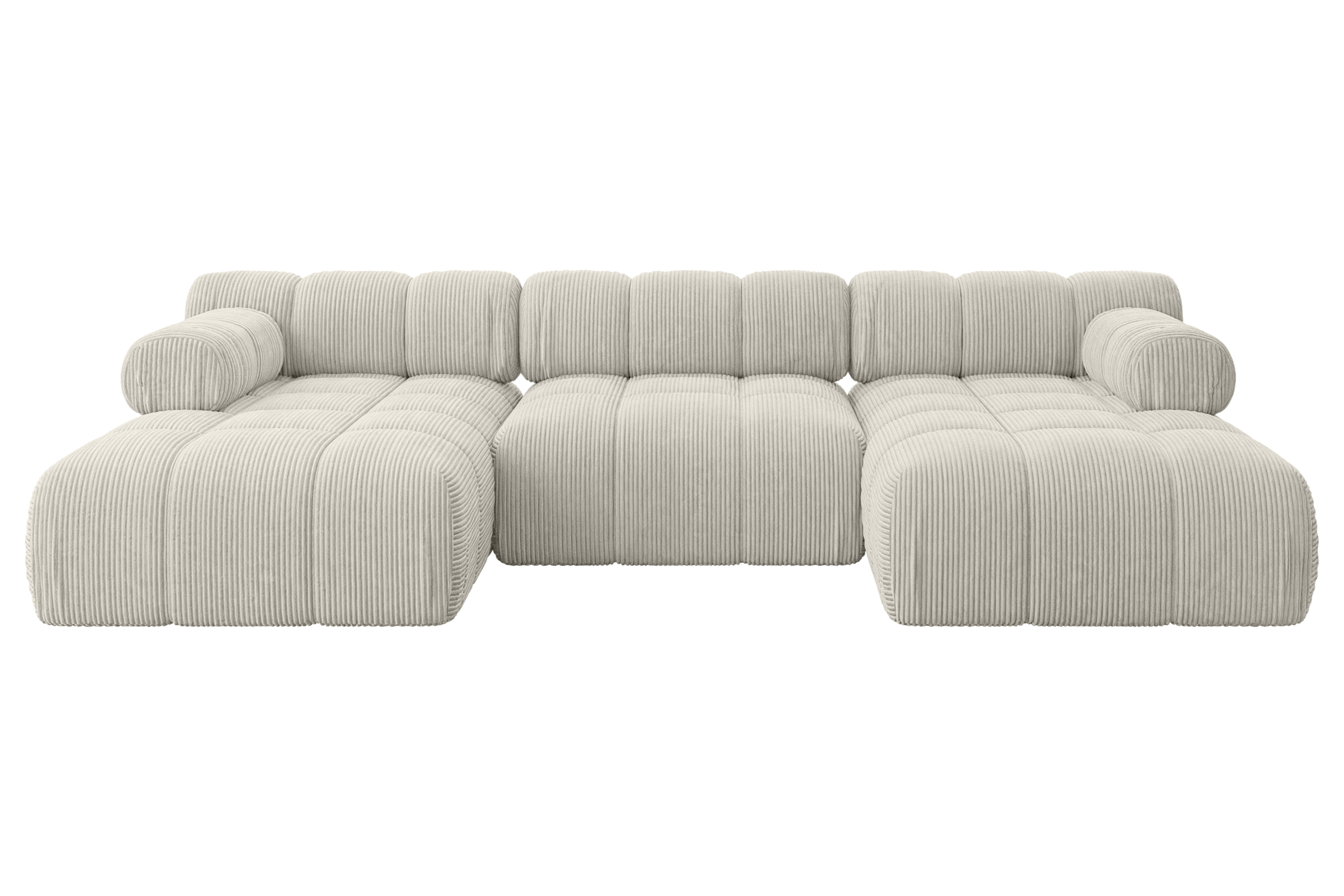 Wohnlandschaft Tesso-U1 Cremeweiß - Poso 100