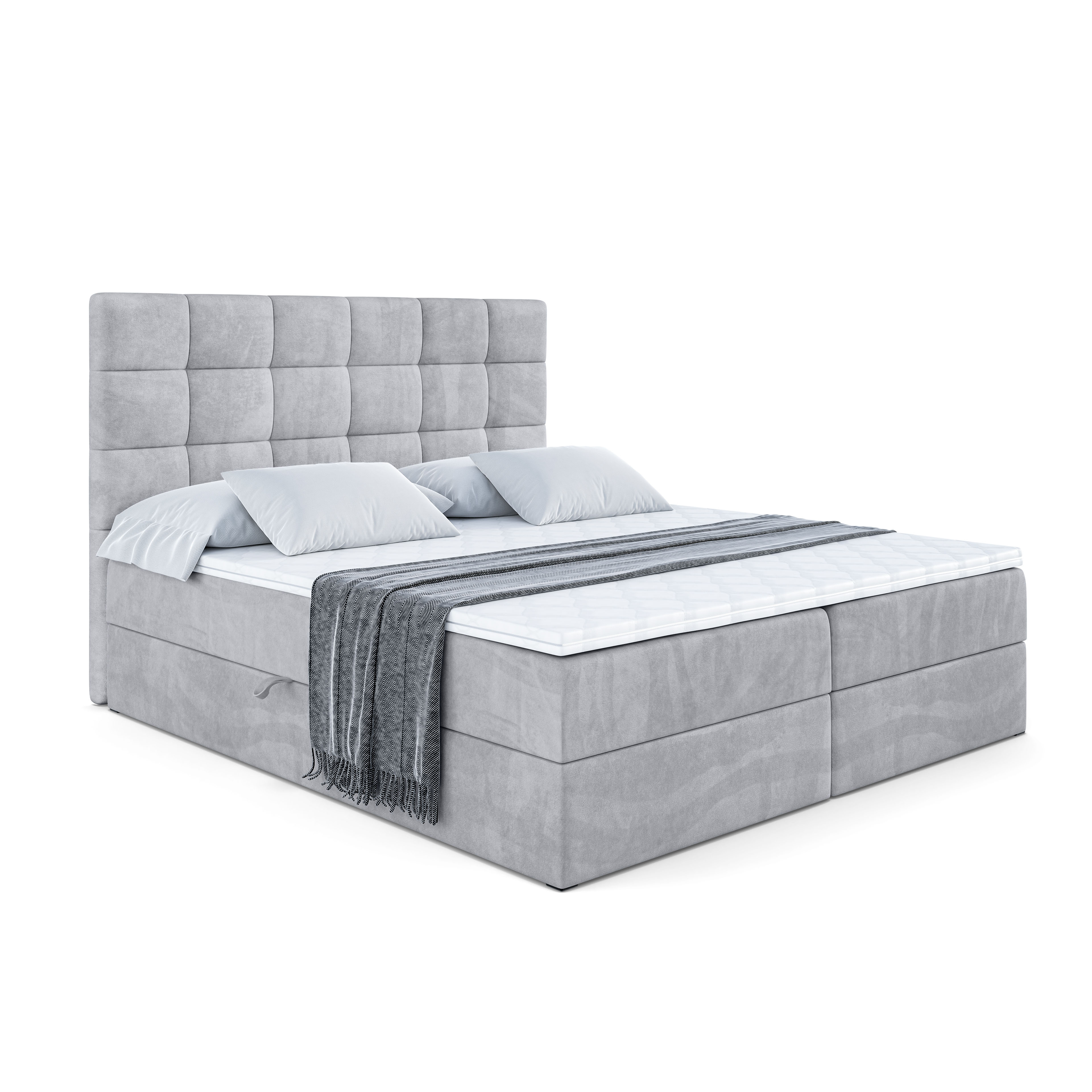 Boxbett BRUGO 120x200 cm Hellgrau - Monolith 84