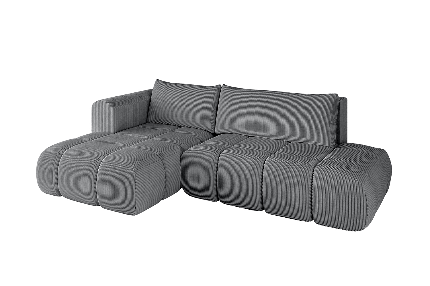 Ecksofa CLOUD-L Dunkelgrau - Poso 115