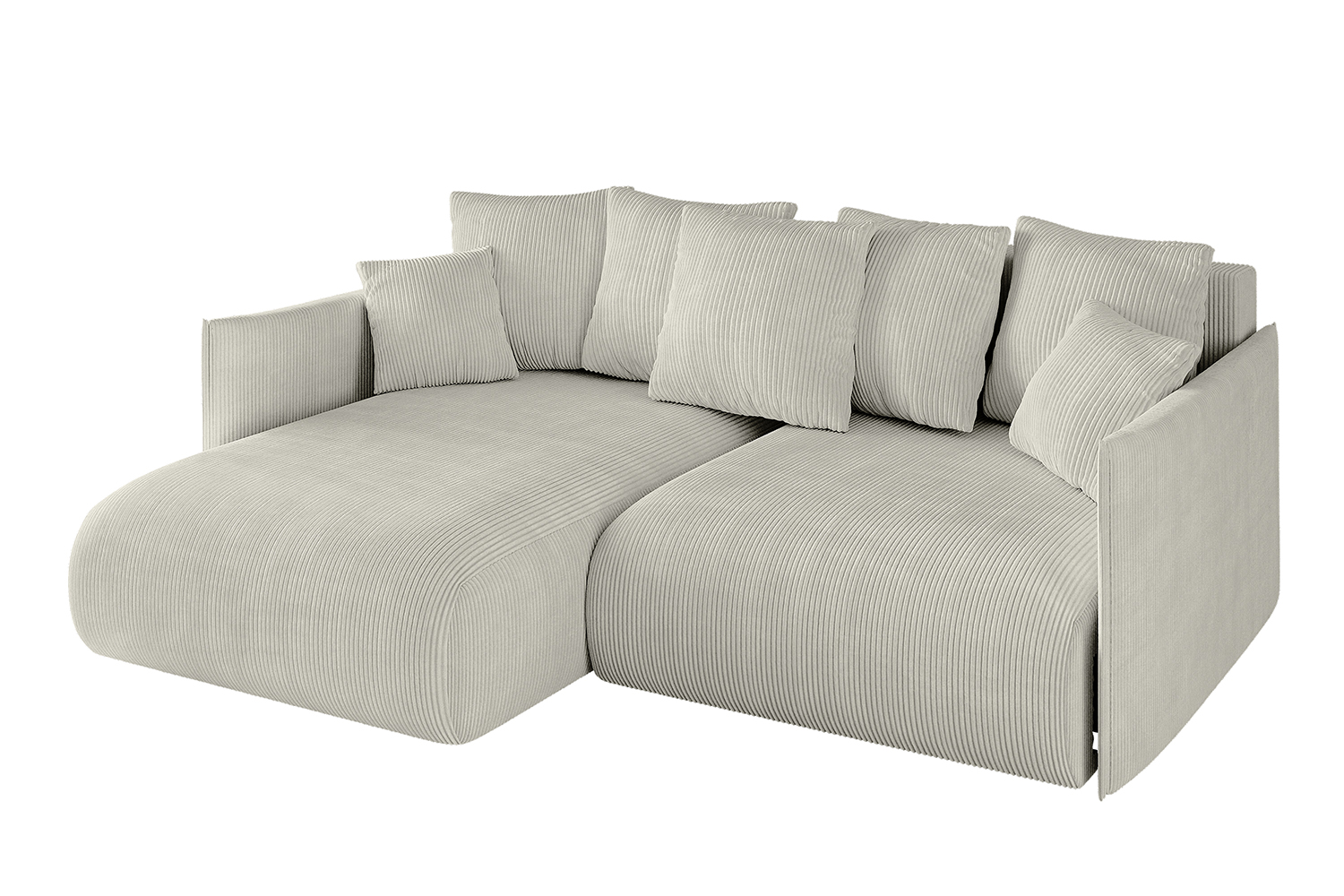 Ecksofa ONESK-L Cremeweiß - Poso 100
