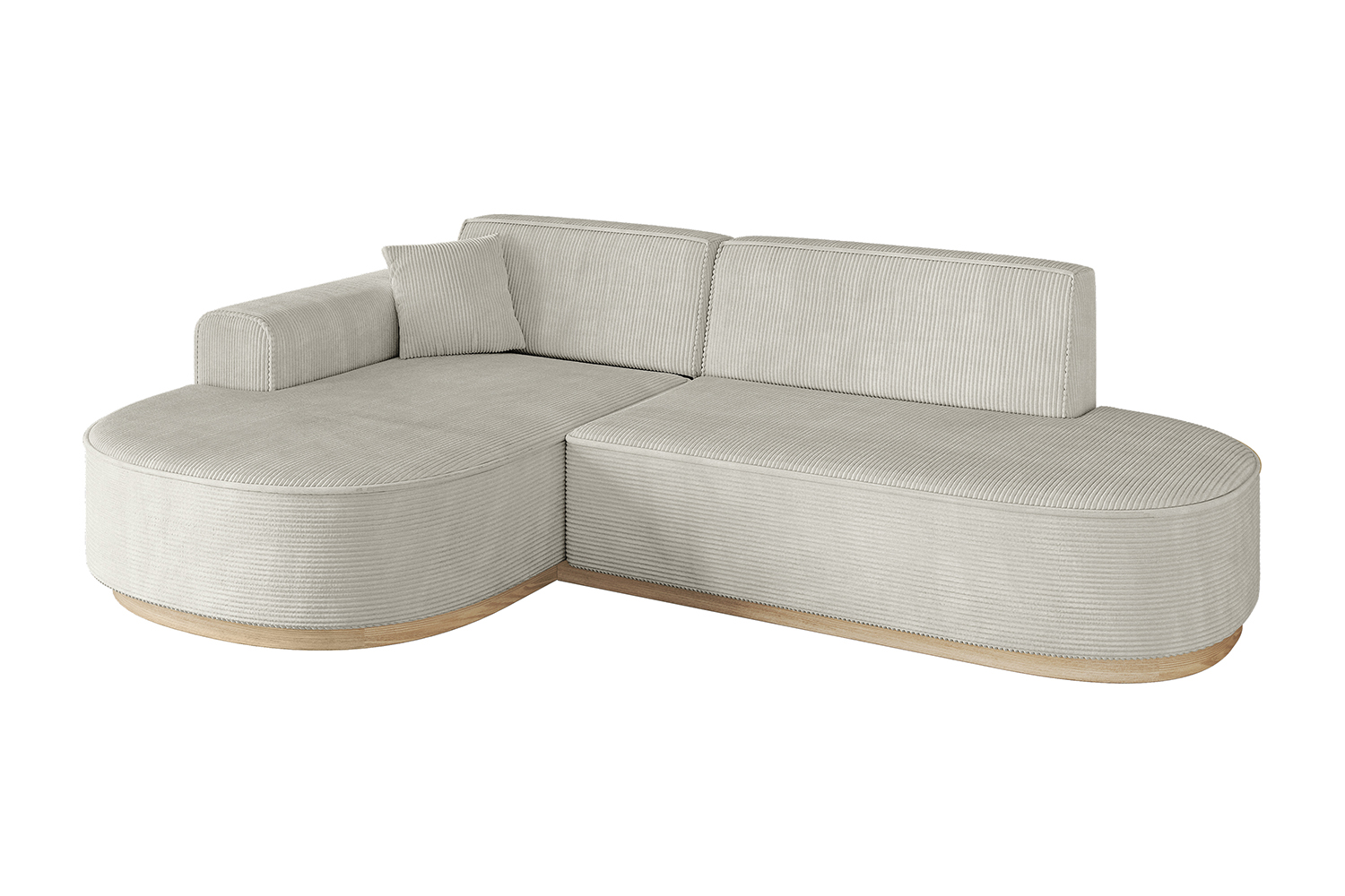 Ecksofa MARI-L1-v1 Cremeweiß - Poso 100