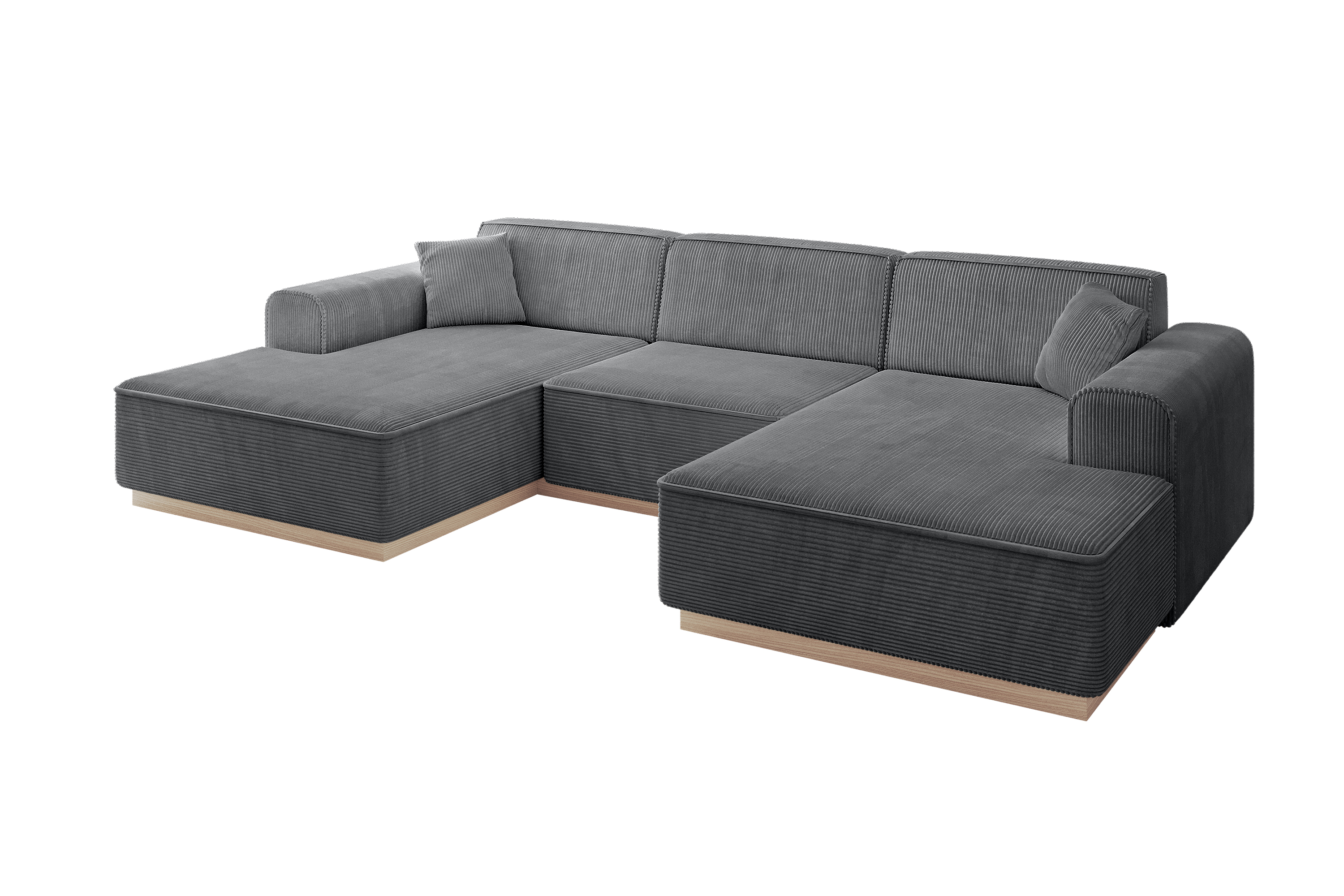 Wohnlandschaft IREA-U1 Dunkelgrau - Poso 115