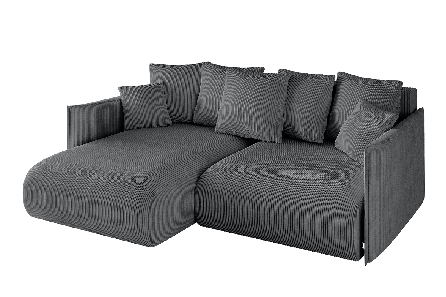 Ecksofa ONESK-L Dunkelgrau - Poso 115