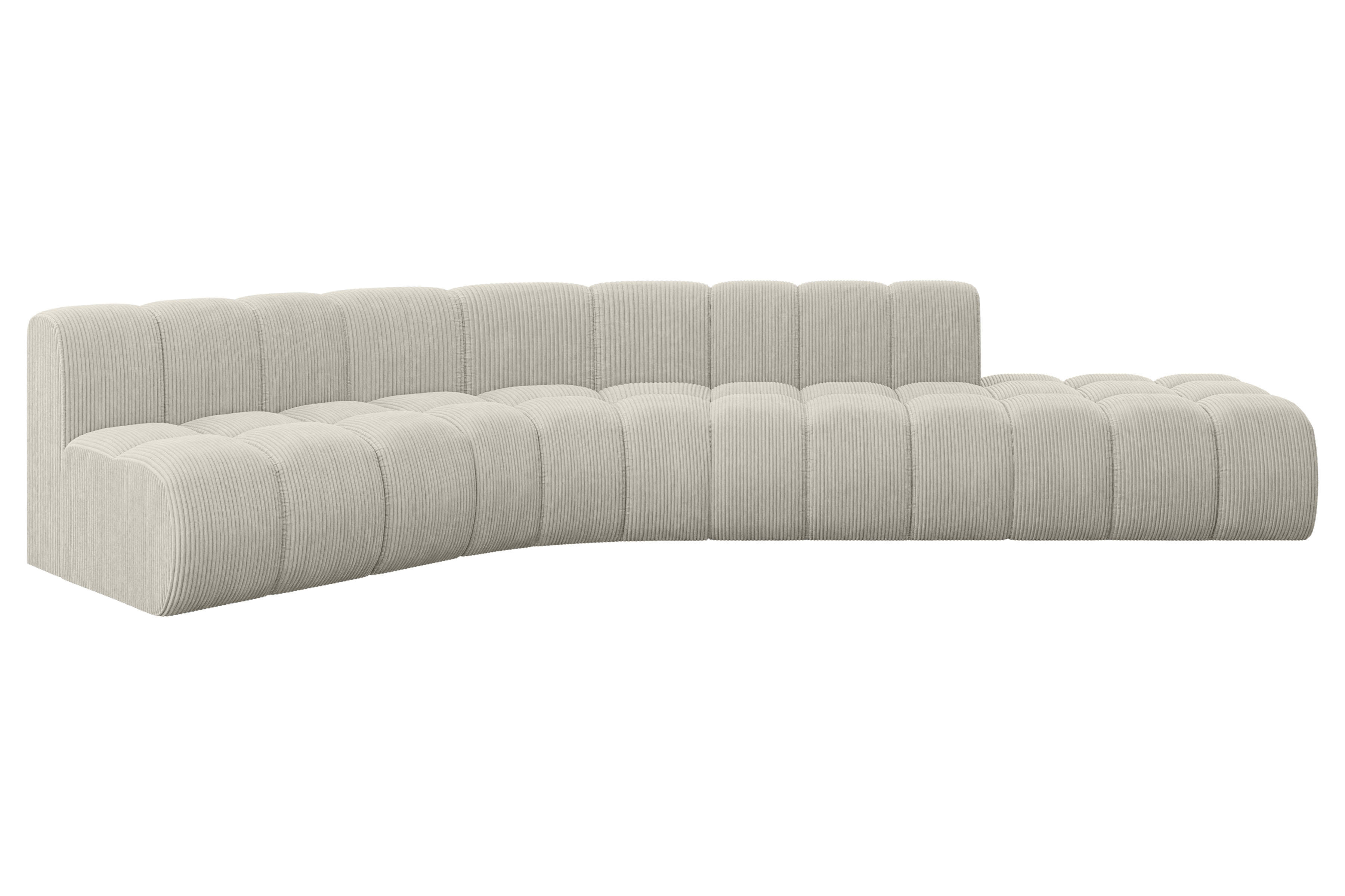 Ecksofa Brilo-L1 Cremeweiß - Poso 100