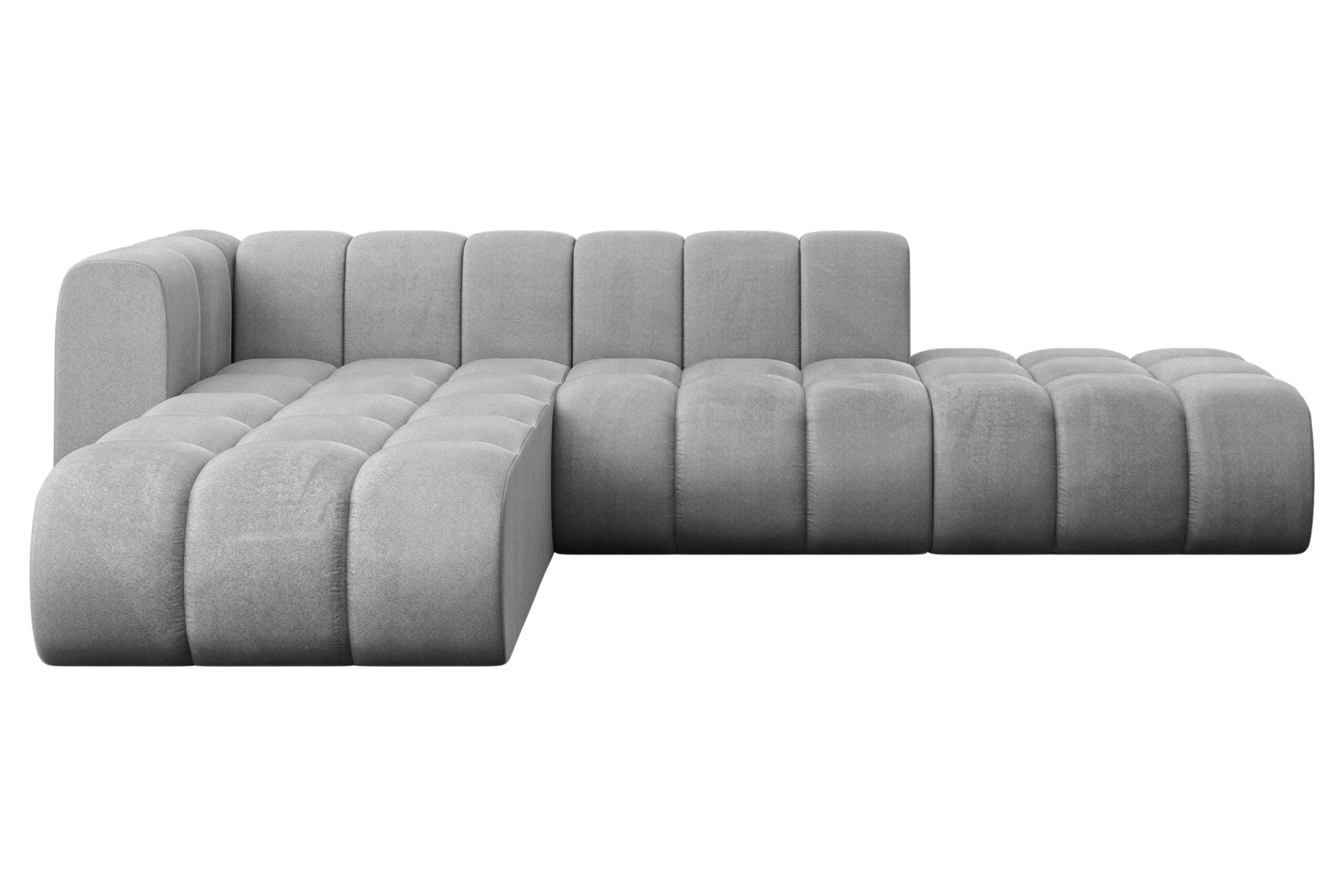 Ecksofa Zuvon-L1 Hellgrau - Monolith 84