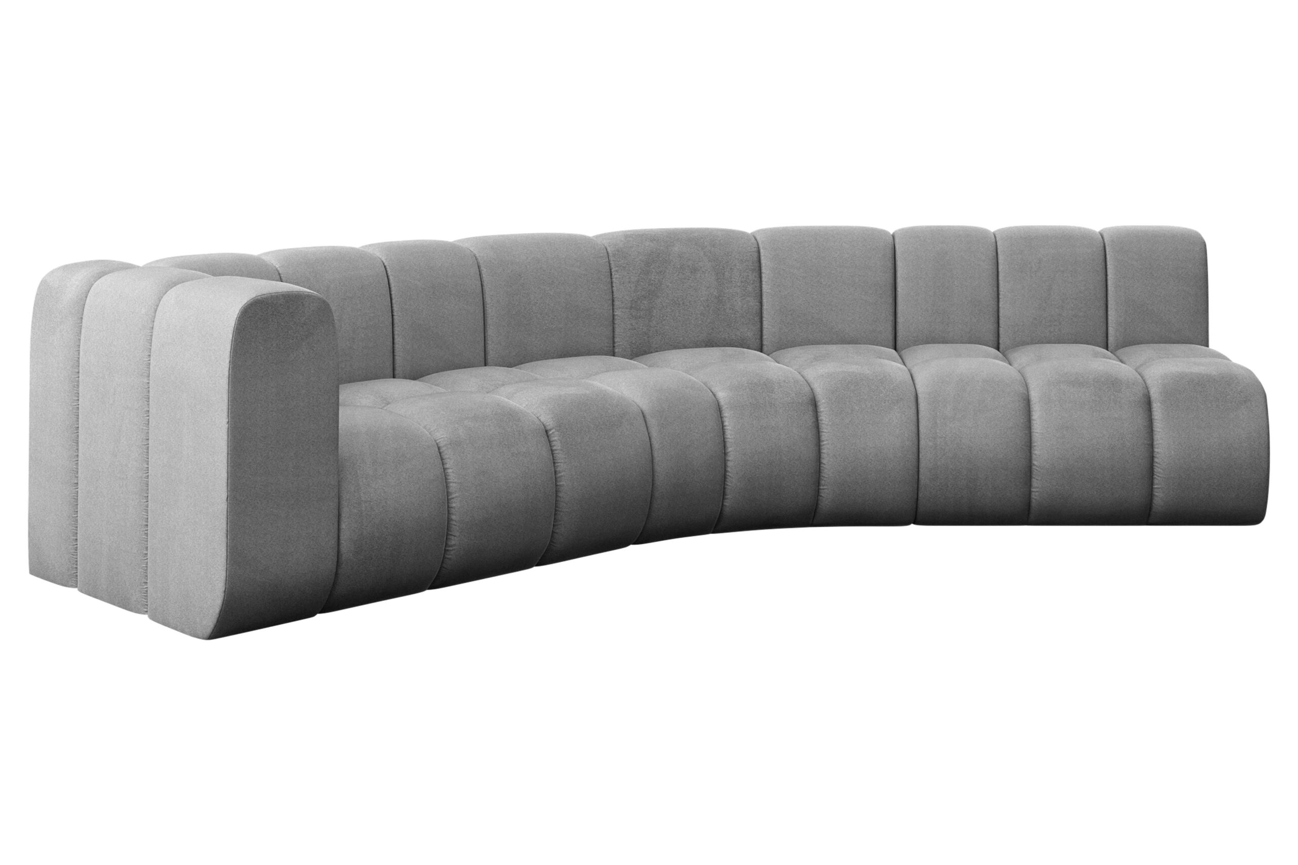 Ecksofa Karex-L1 Hellgrau - Monolith 84
