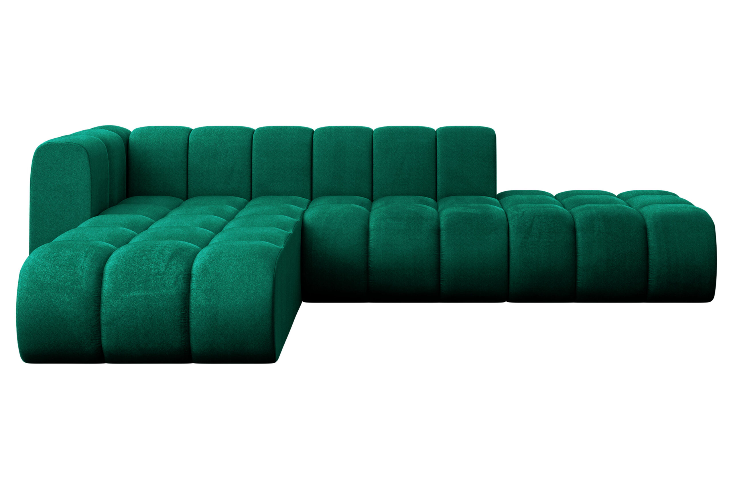 Ecksofa Zuvon-L1 Dunkelgrün - Monolith 37