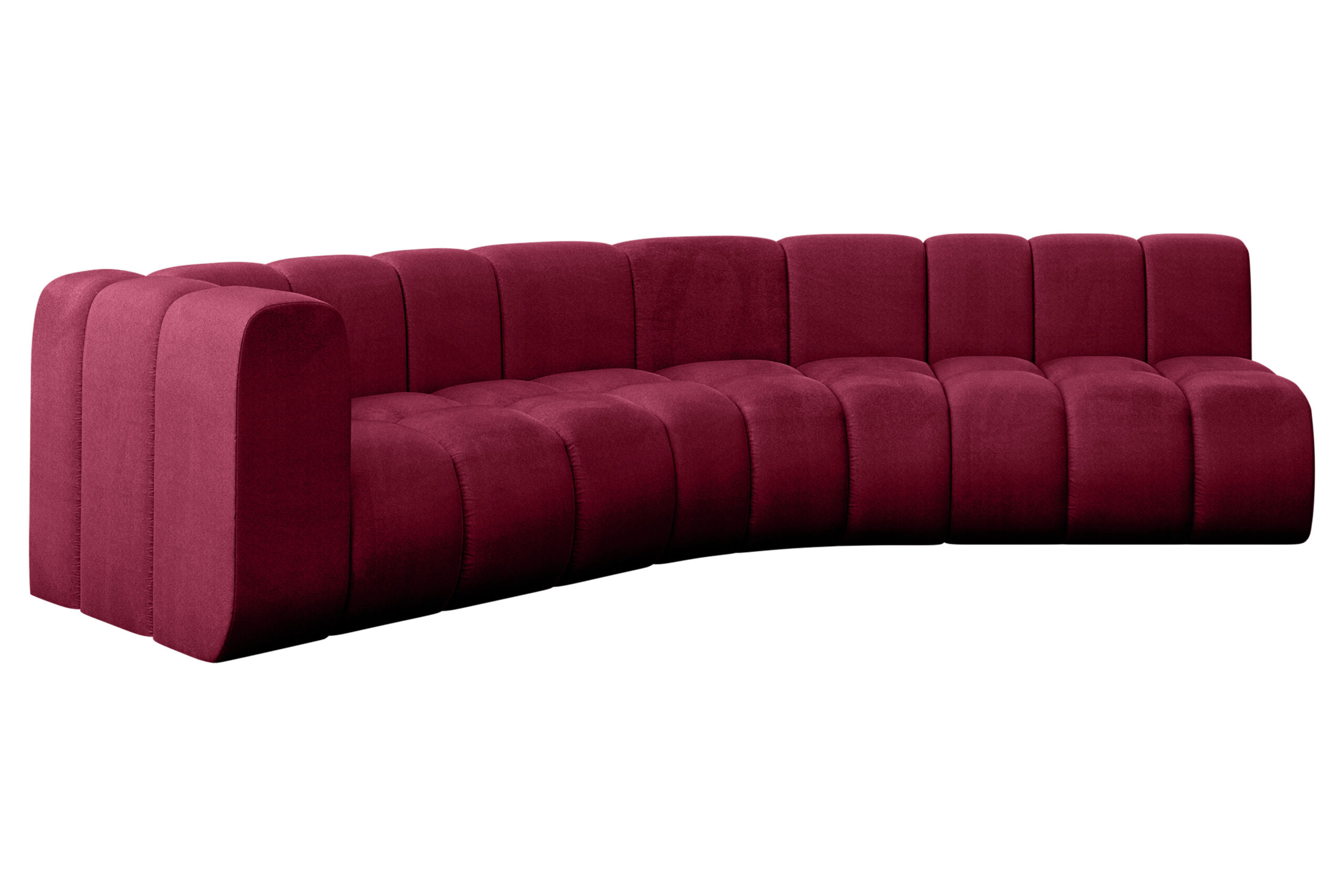 Ecksofa Karex-L1 Bordeauxrot - Monolith 59