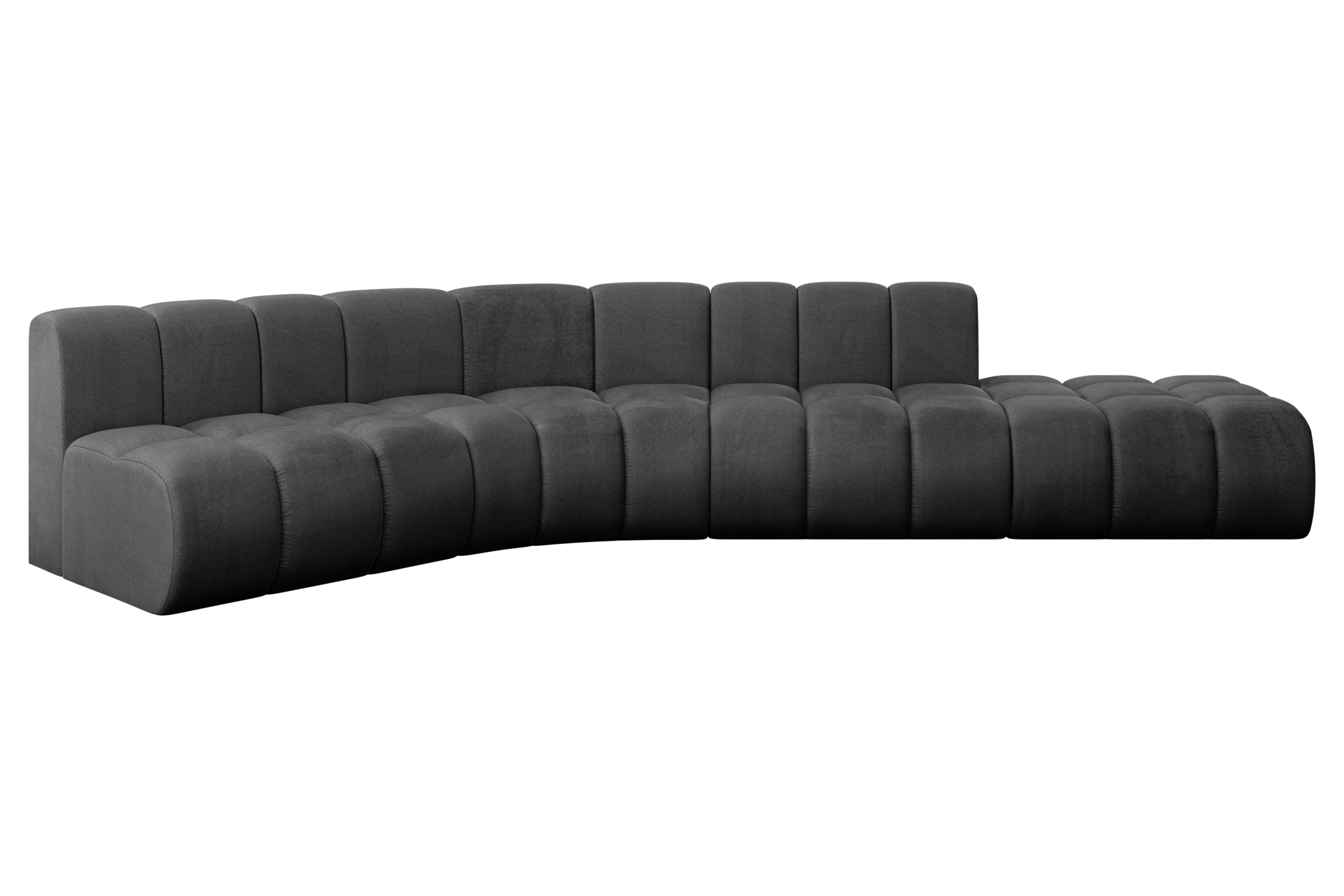 Ecksofa Brilo-L1 Schwarz - Monolith 95