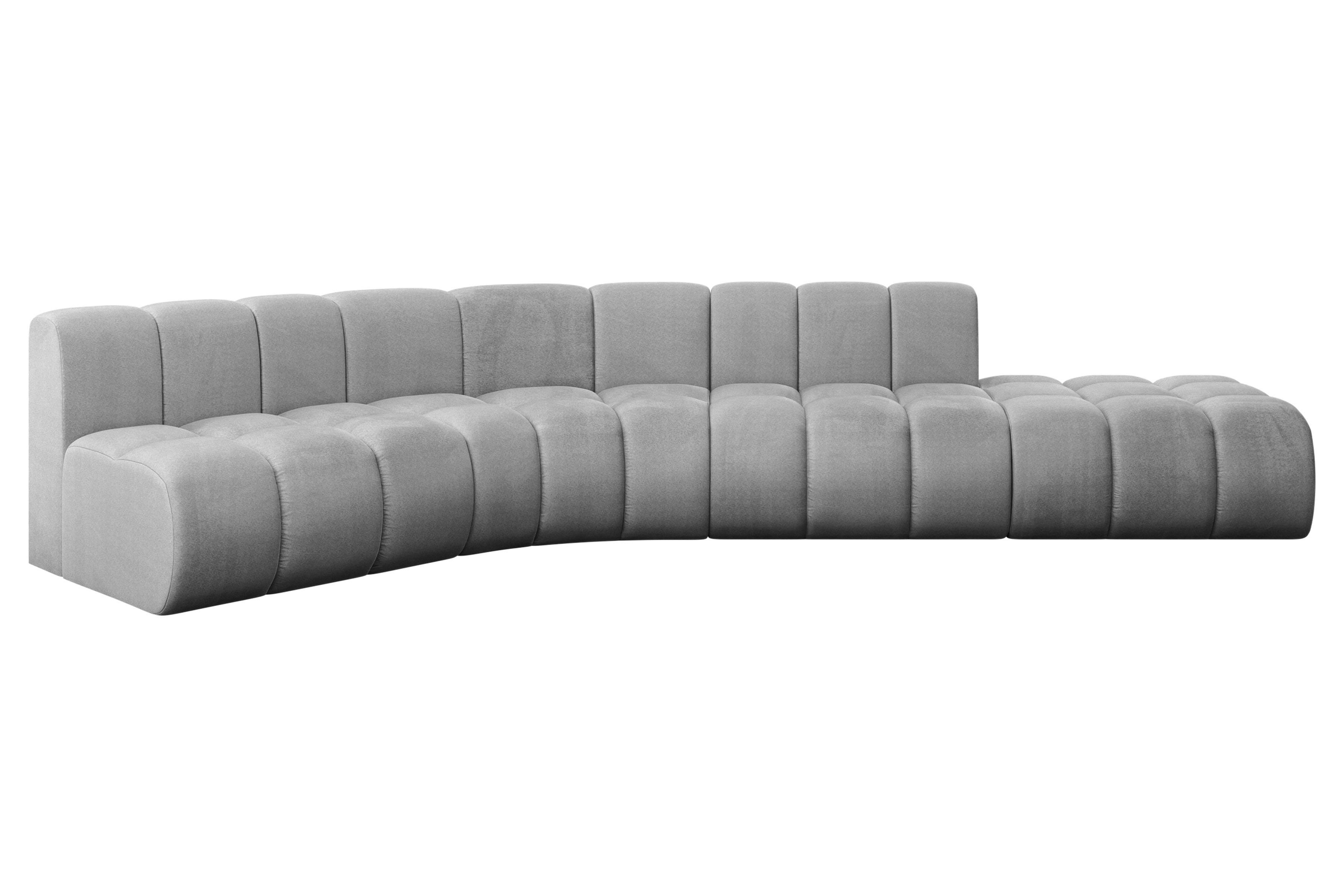 Ecksofa Brilo-L1 Hellgrau - Monolith 84