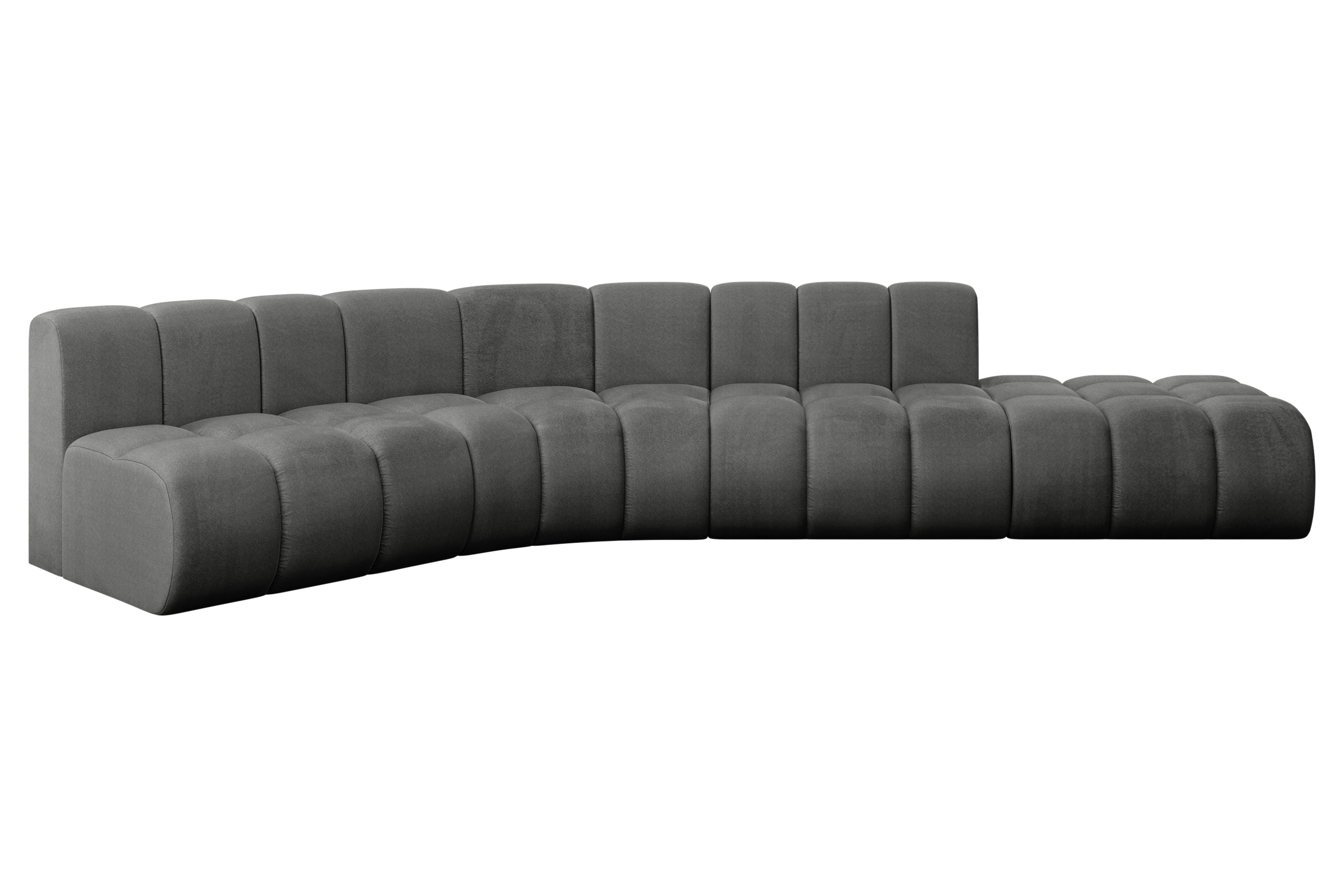 Ecksofa Brilo-L1 Dunkelgrau - Monolith 92