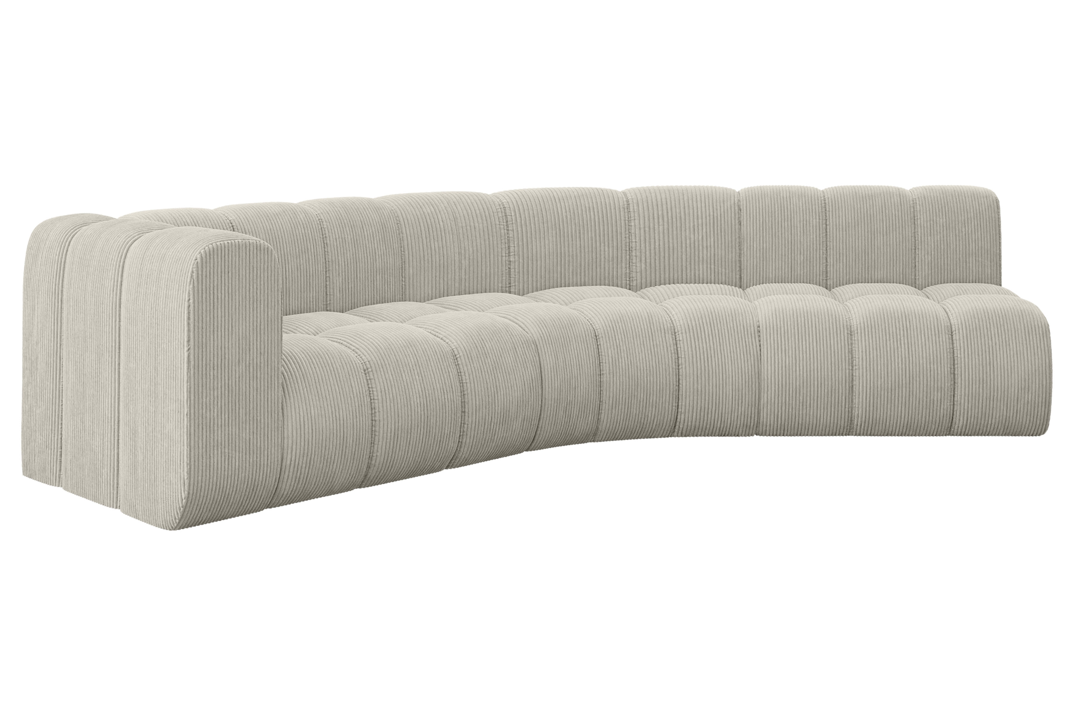 Ecksofa Karex-L1 Cremeweiß - Poso 100