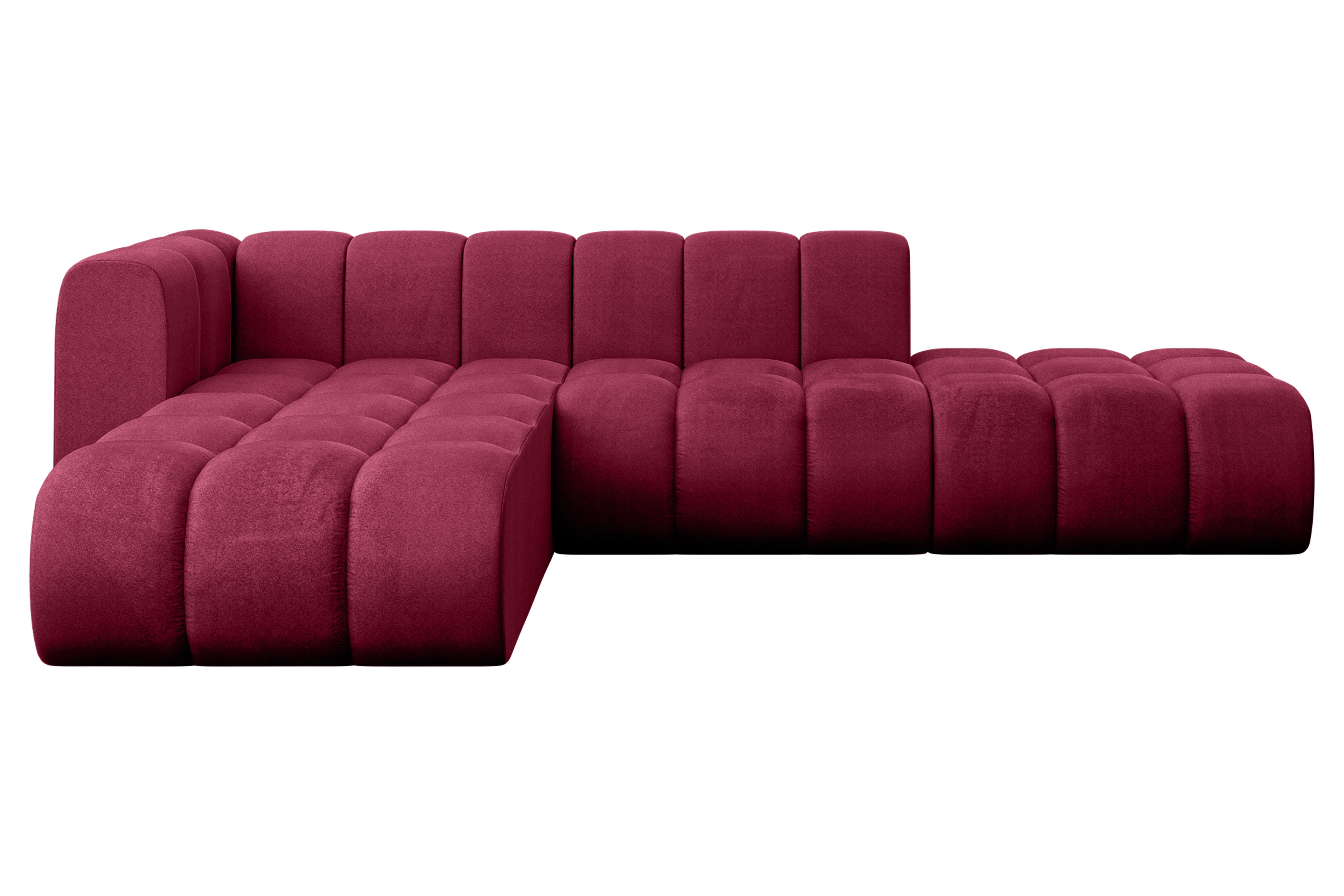 Ecksofa Zuvon-L1 Bordeauxrot - Monolith 59