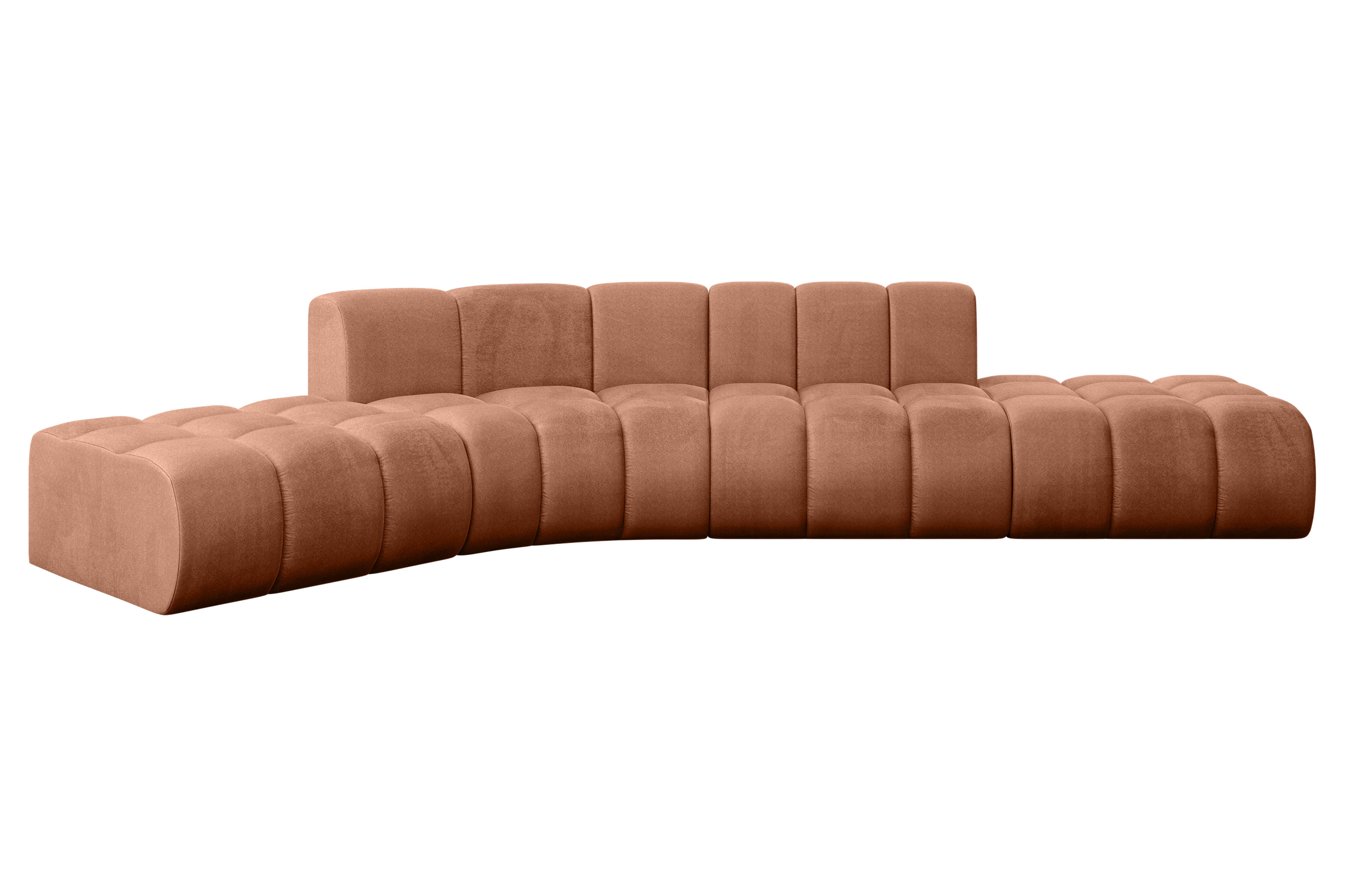 Ecksofa Solven-L1 Apricot - Monolith 61