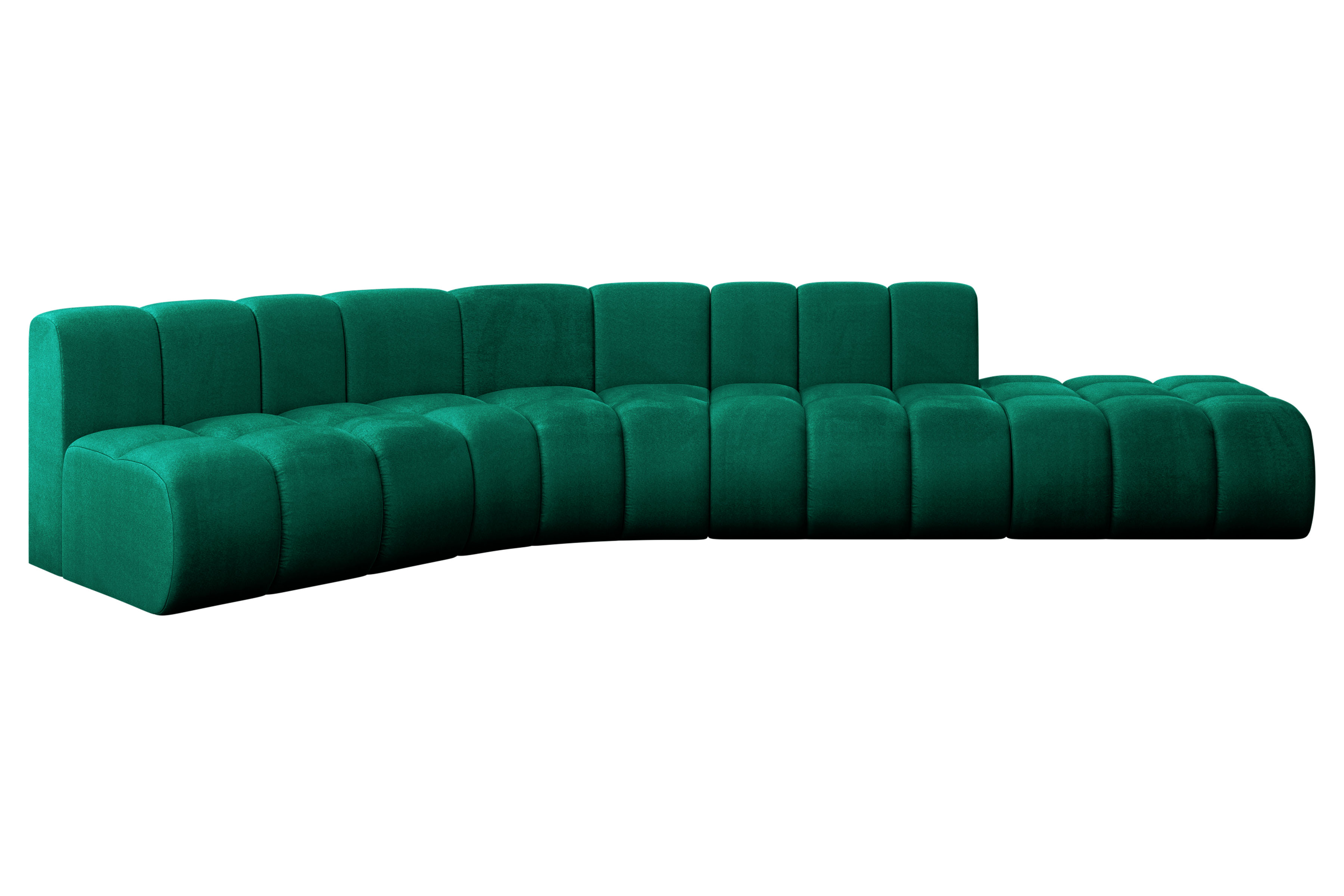 Ecksofa Brilo-L1 Dunkelgrün - Monolith 37