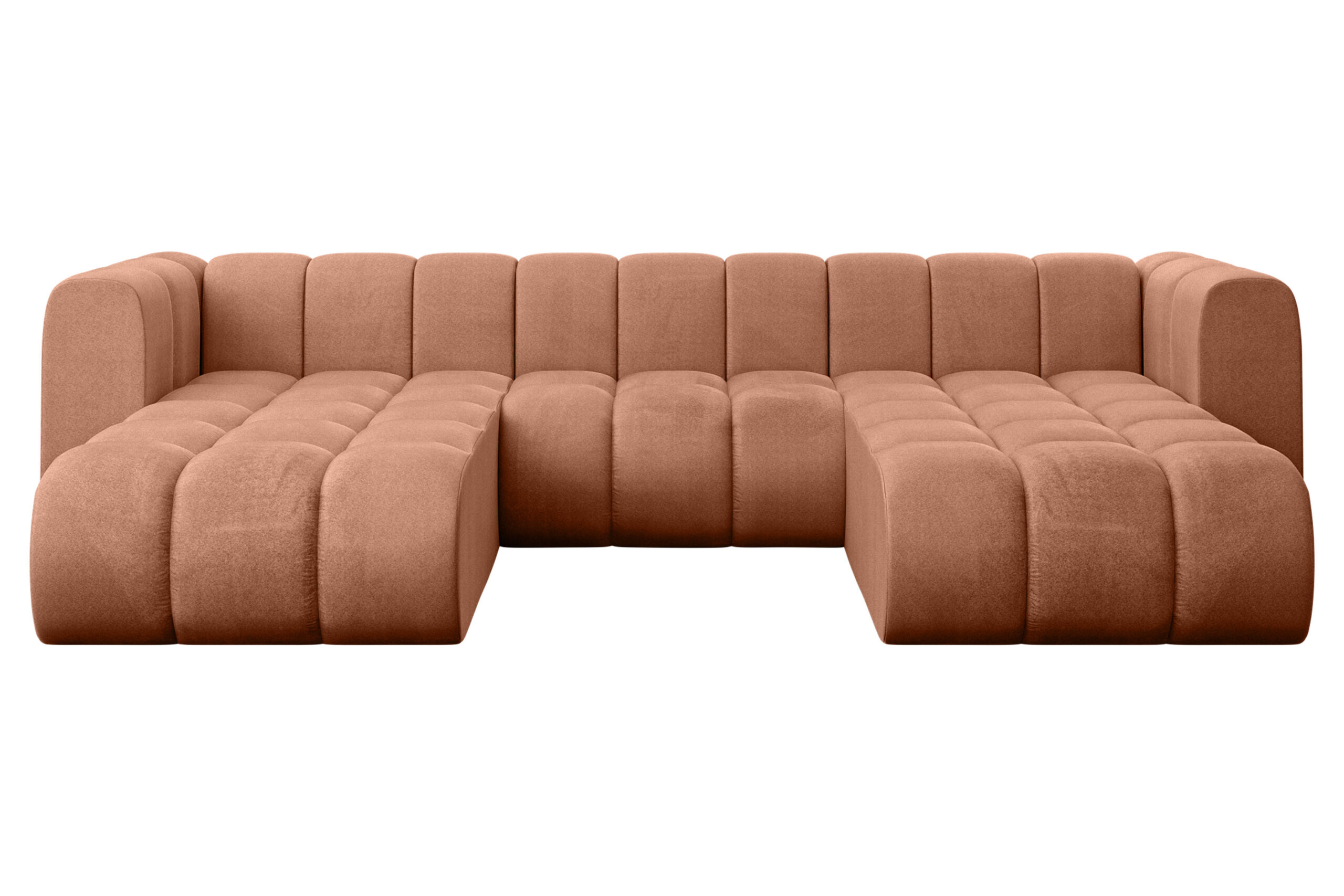 Wohnlandschaft Joren-U1 Apricot - Monolith 61