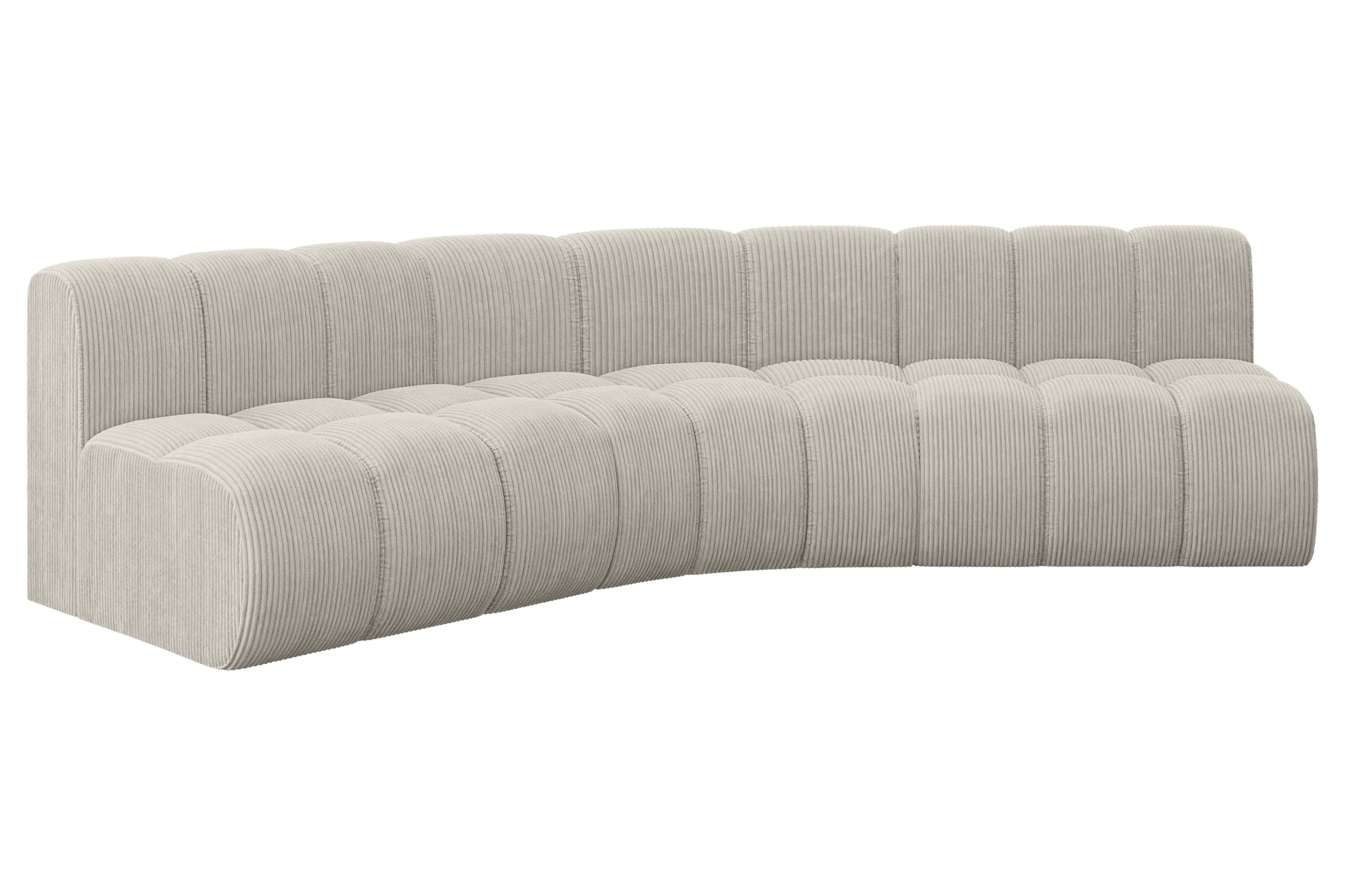 Ecksofa Montra-L1 Cremeweiß - Poso 100
