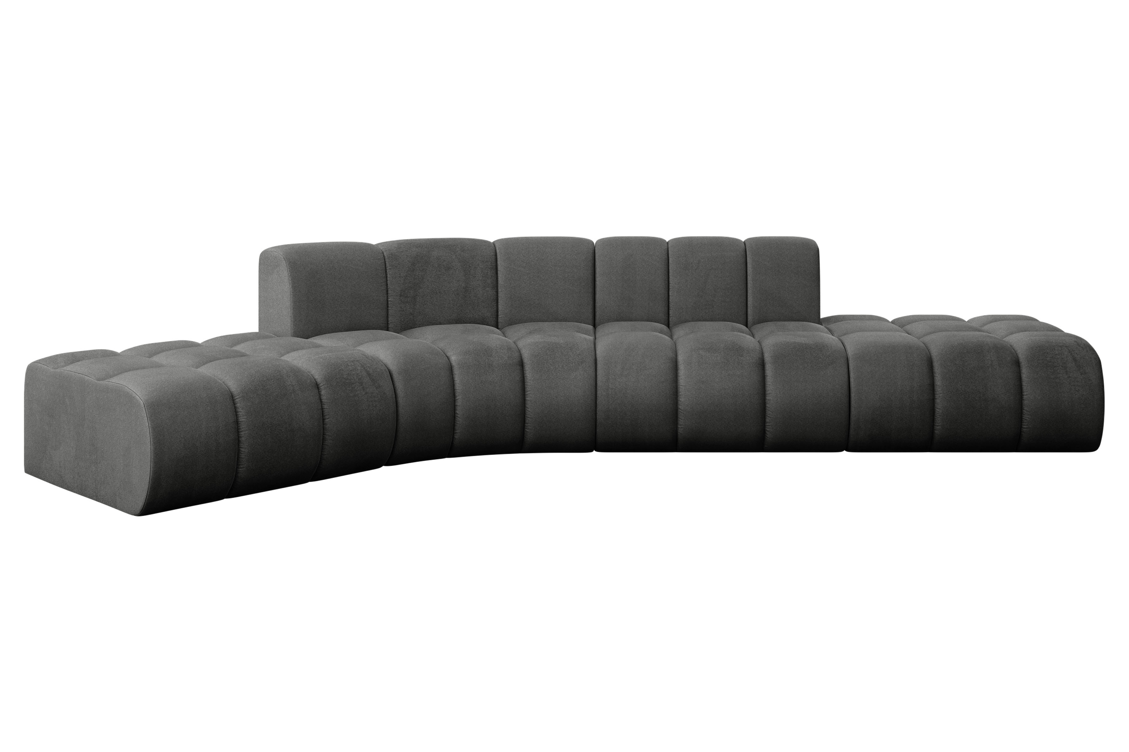 Ecksofa Solven-L1 Dunkelgrau - Monolith 92