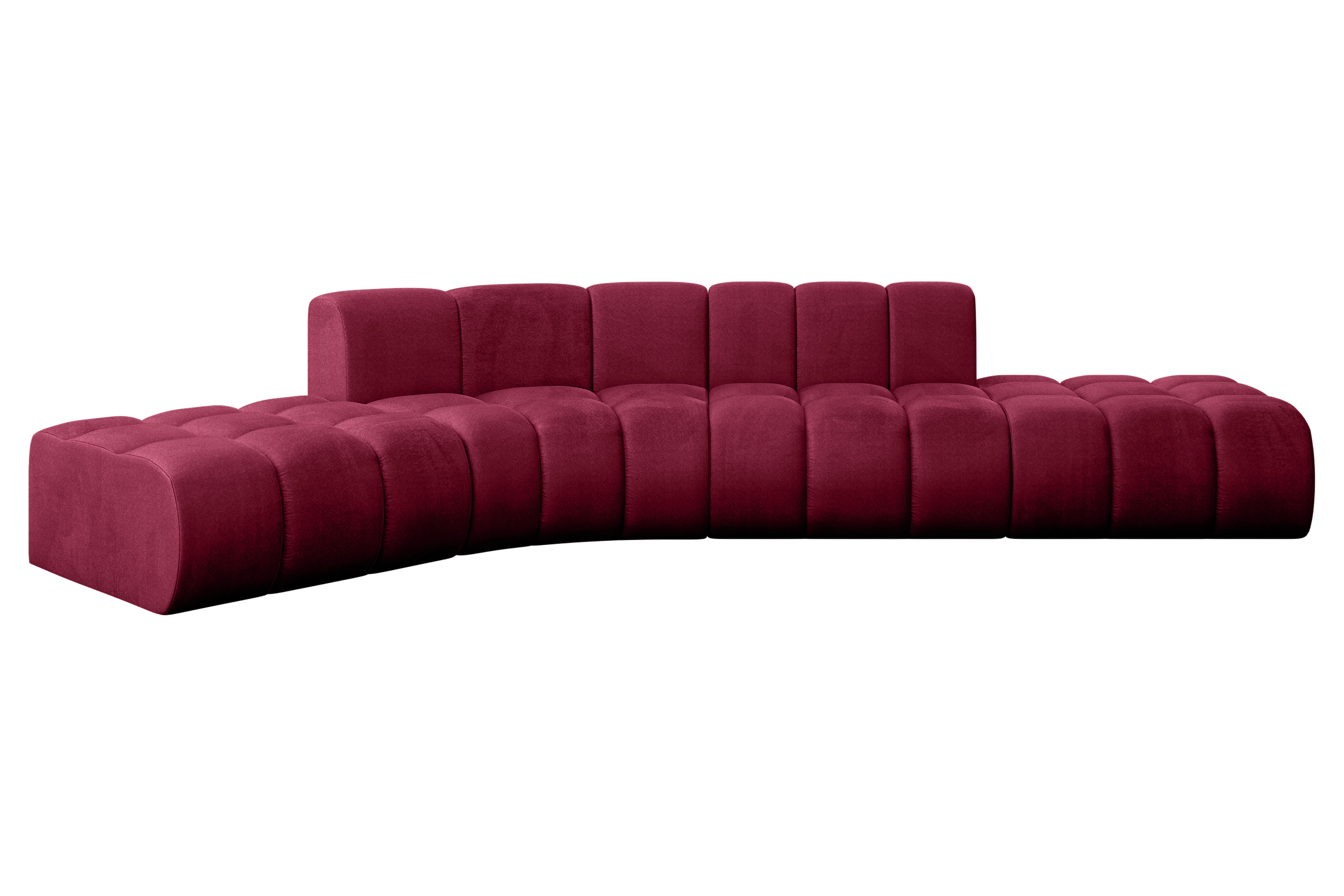 Ecksofa Solven-L1 Bordeauxrot - Monolith 59