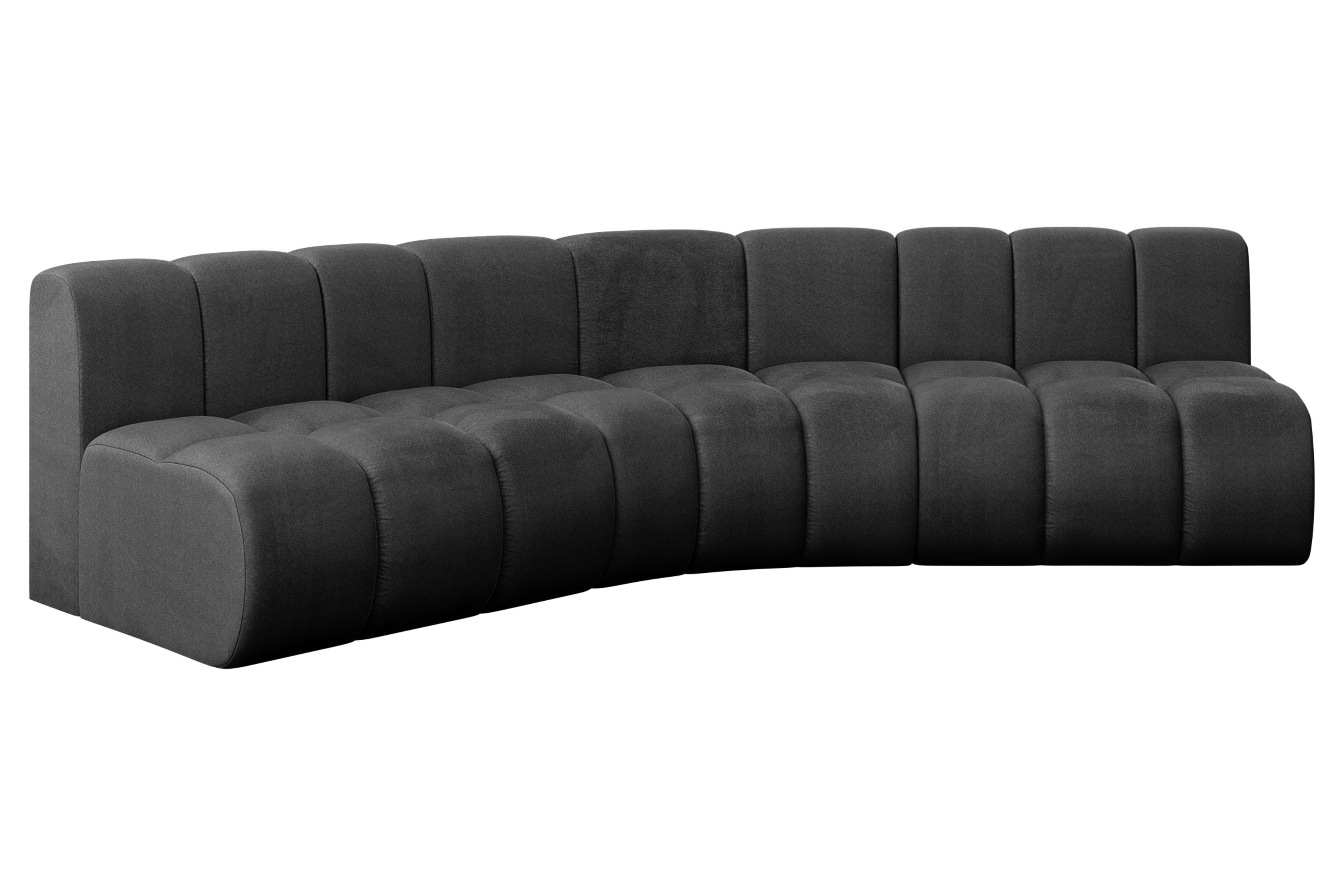 Ecksofa Montra-L1 Schwarz - Monolith 95
