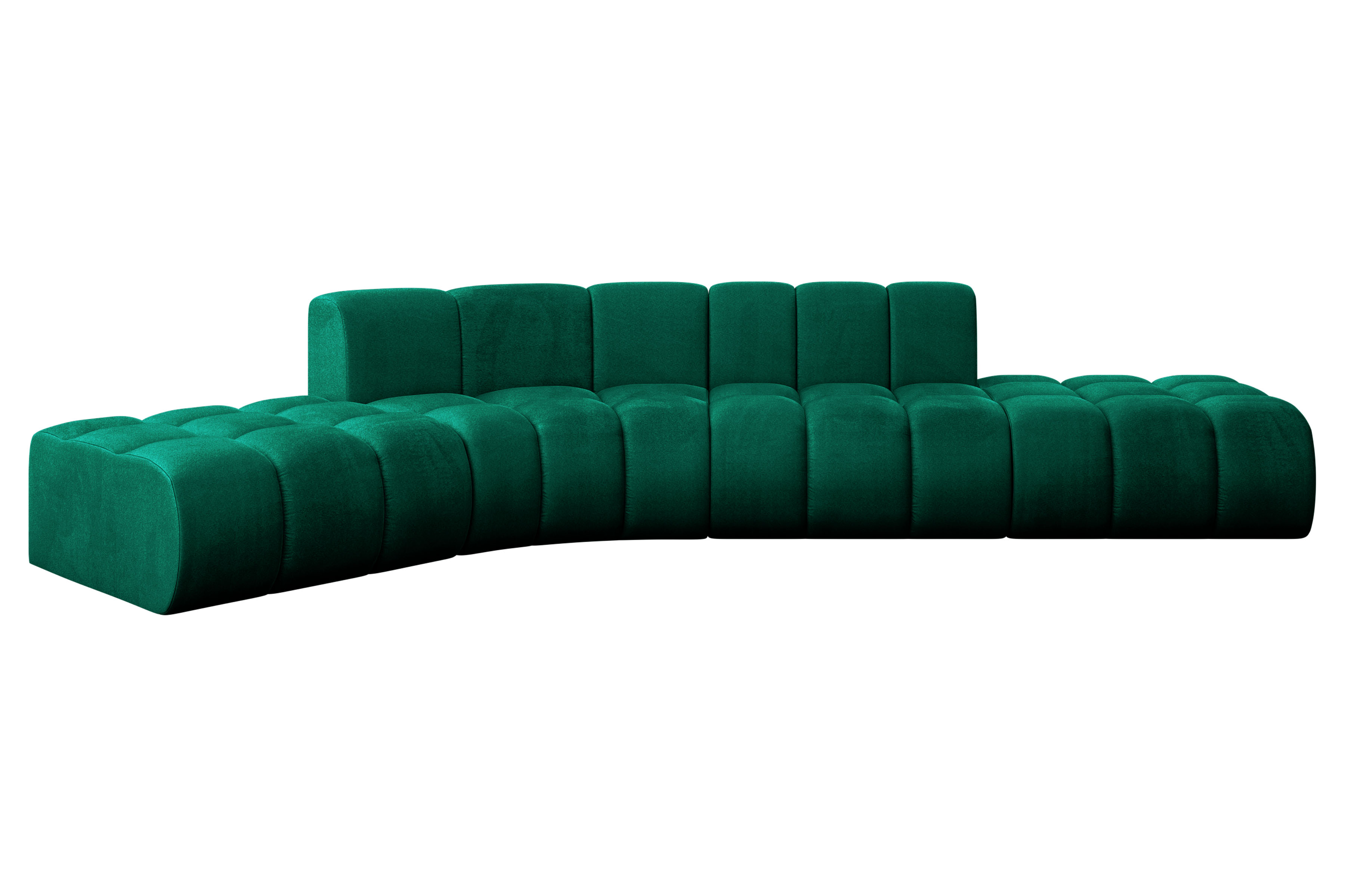Ecksofa Solven-L1 Dunkelgrün - Monolith 37