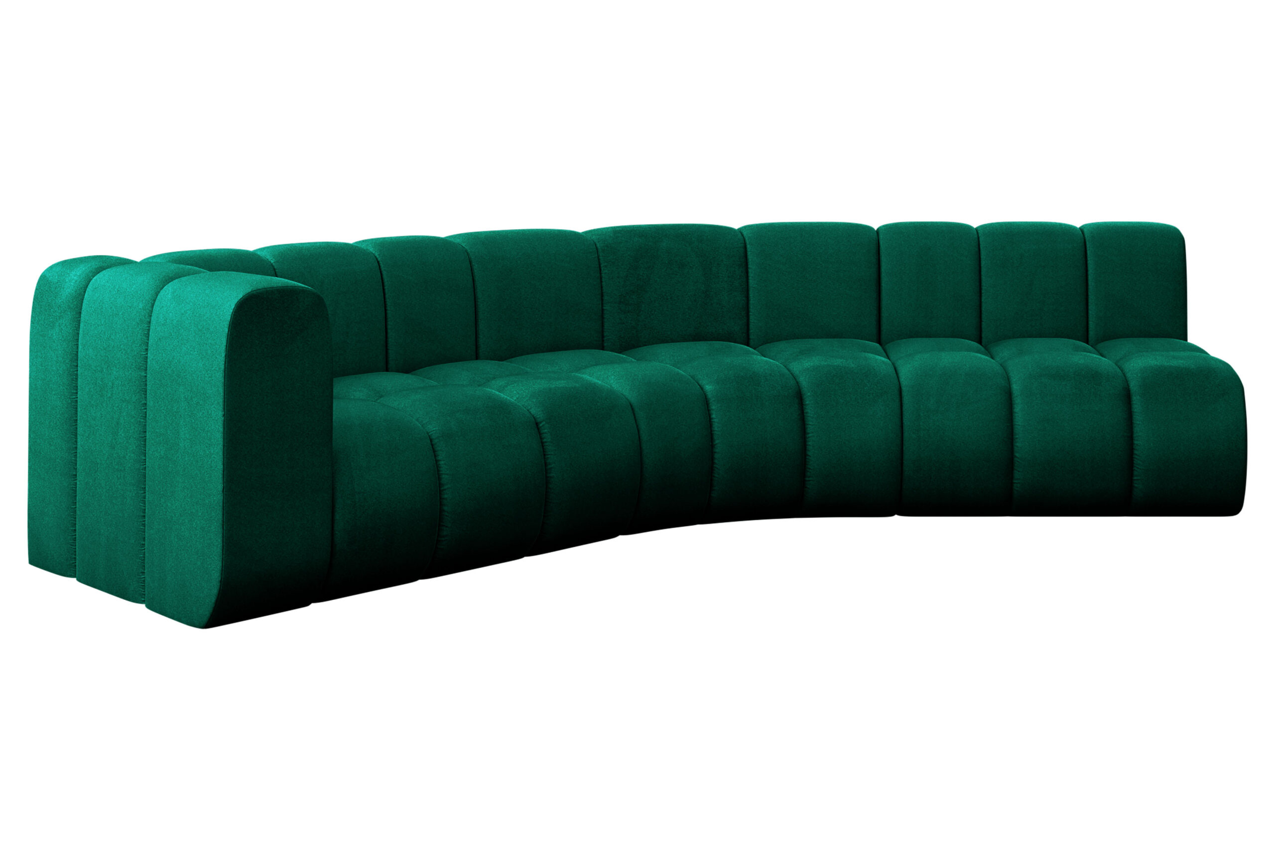 Ecksofa Karex-L1 Dunkelgrün - Monolith 37