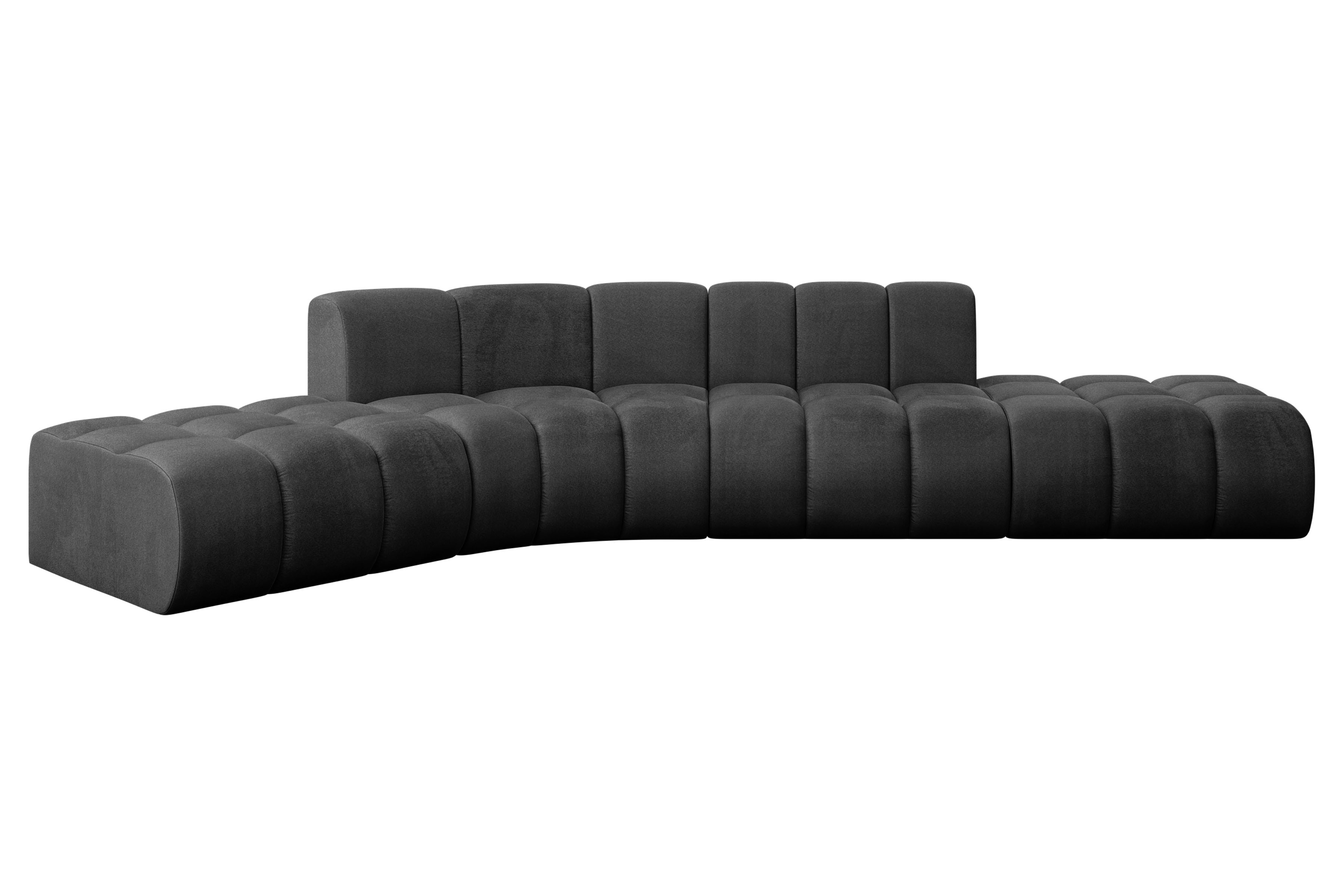 Ecksofa Solven-L1 Schwarz - Monolith 95