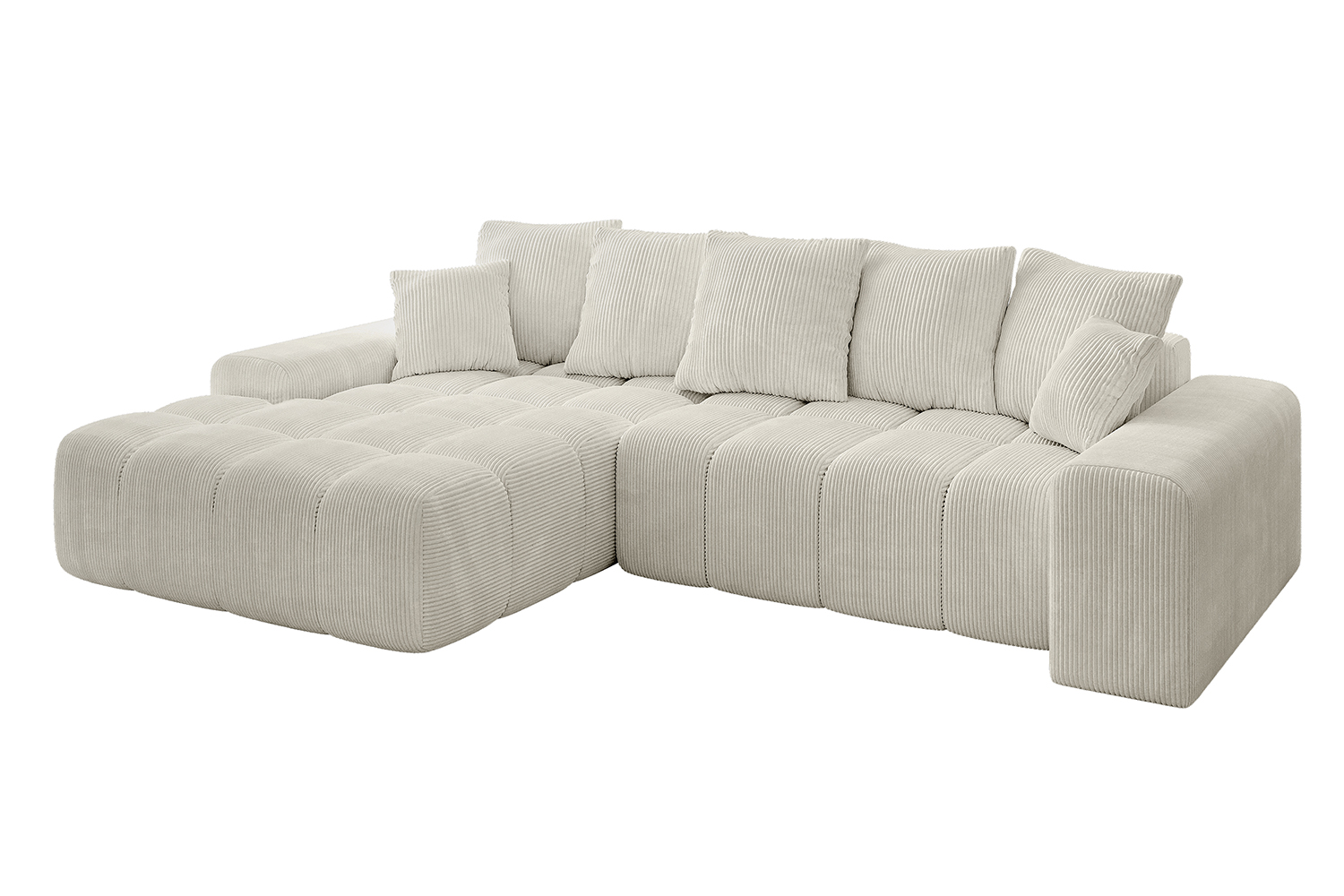 Ecksofa ENSI-L Cremeweiß - Poso 100