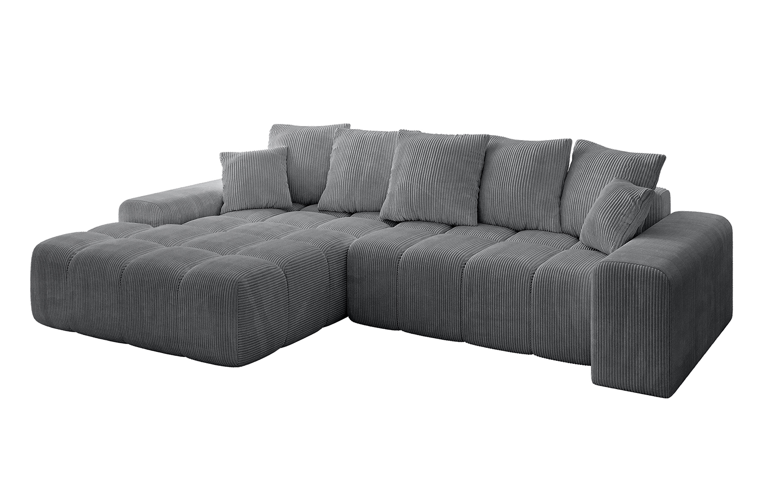 Ecksofa ENSI-L Dunkelgrau - Poso 115