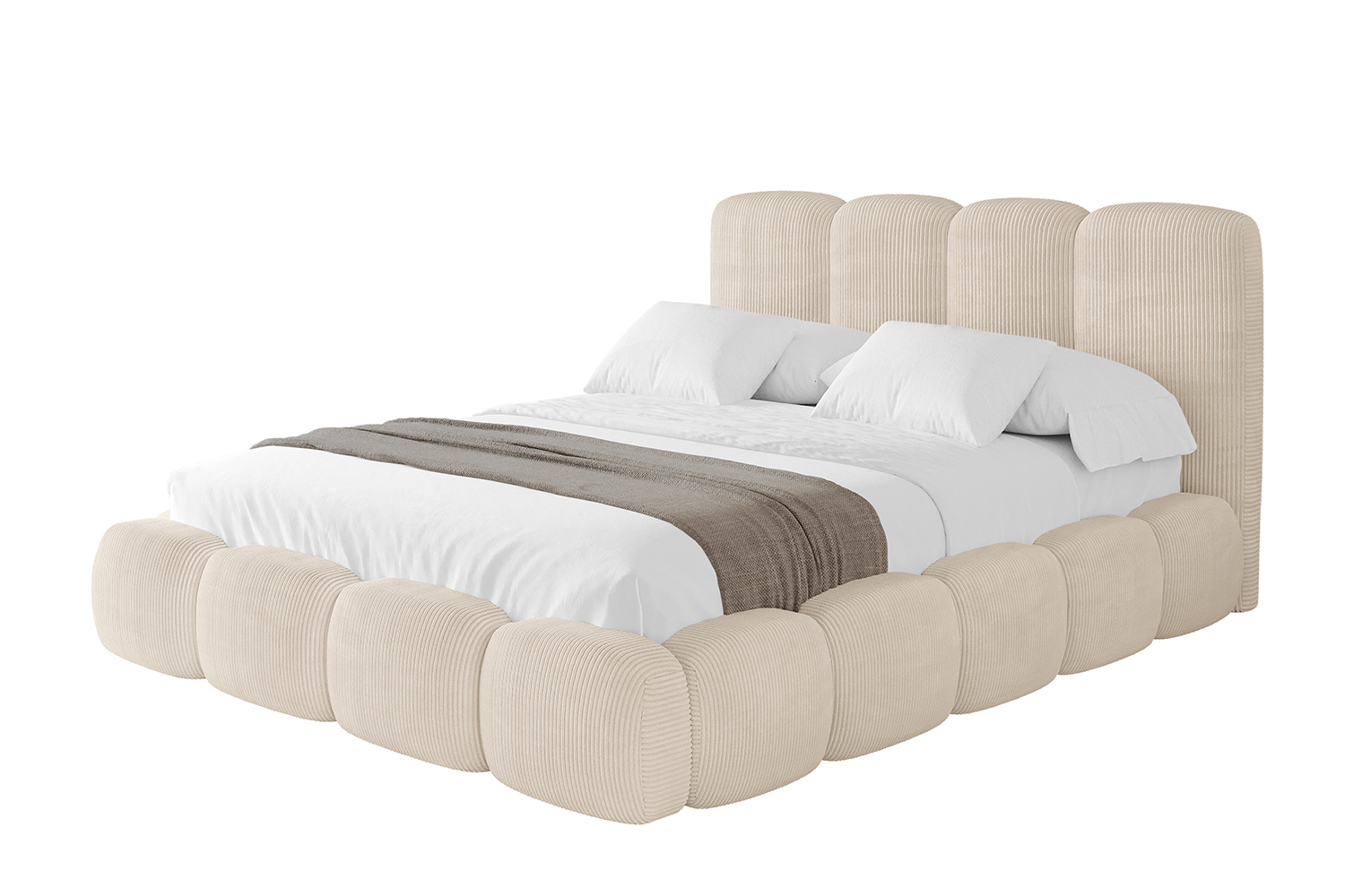 Polsterbett KALA 120x200 cm Beige - Poso 105