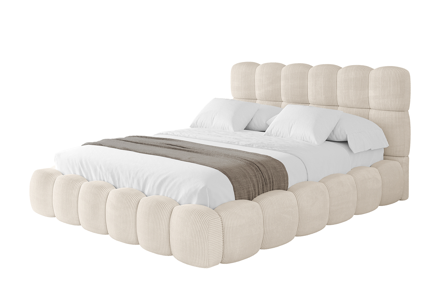 Polsterbett LEYA 120x200 cm Beige - Poso 105