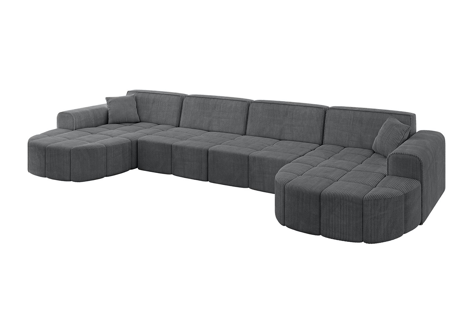 Wohnlandschaft LIVO-U2 Dunkelgrau - Poso 115