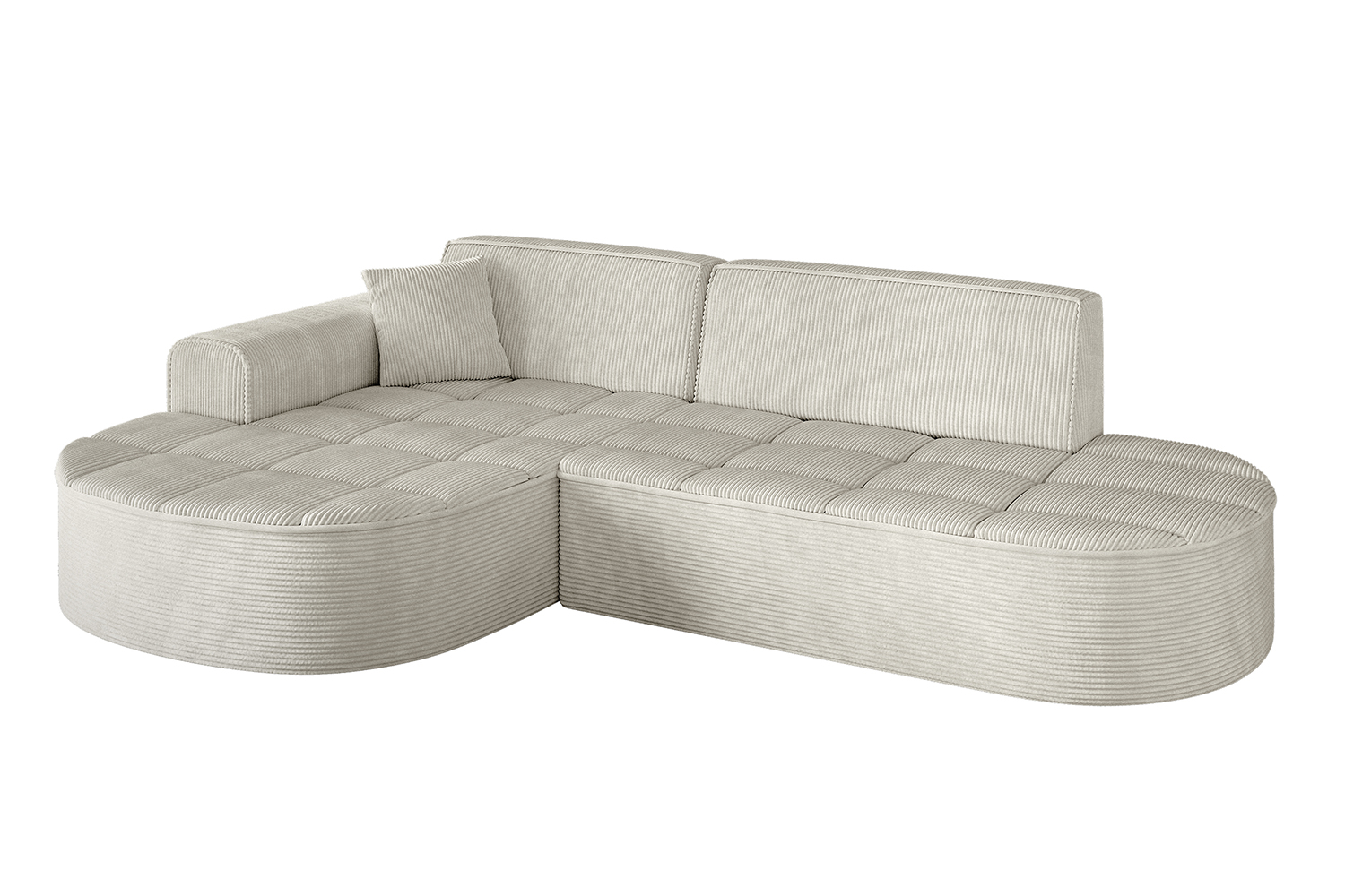 Ecksofa TARO-L1 Cremeweiß - Poso 100