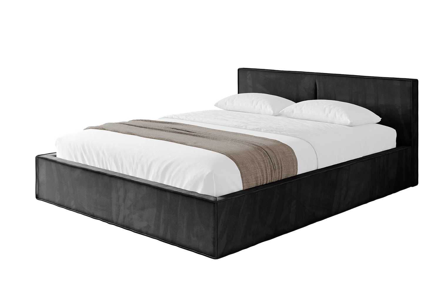Polsterbett EMMI-v1 120x200 cm Schwarz - Casablanca 2316