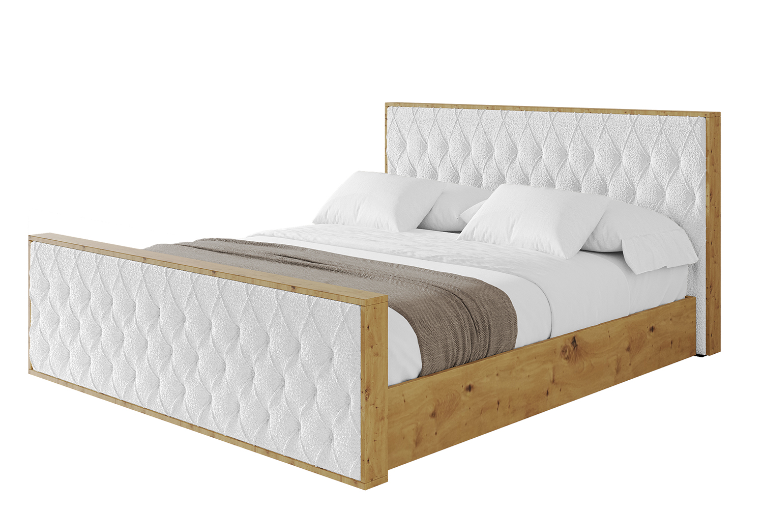 Polsterbett ENZO5-Z 120x200 cm Weiß - Quelle 01
