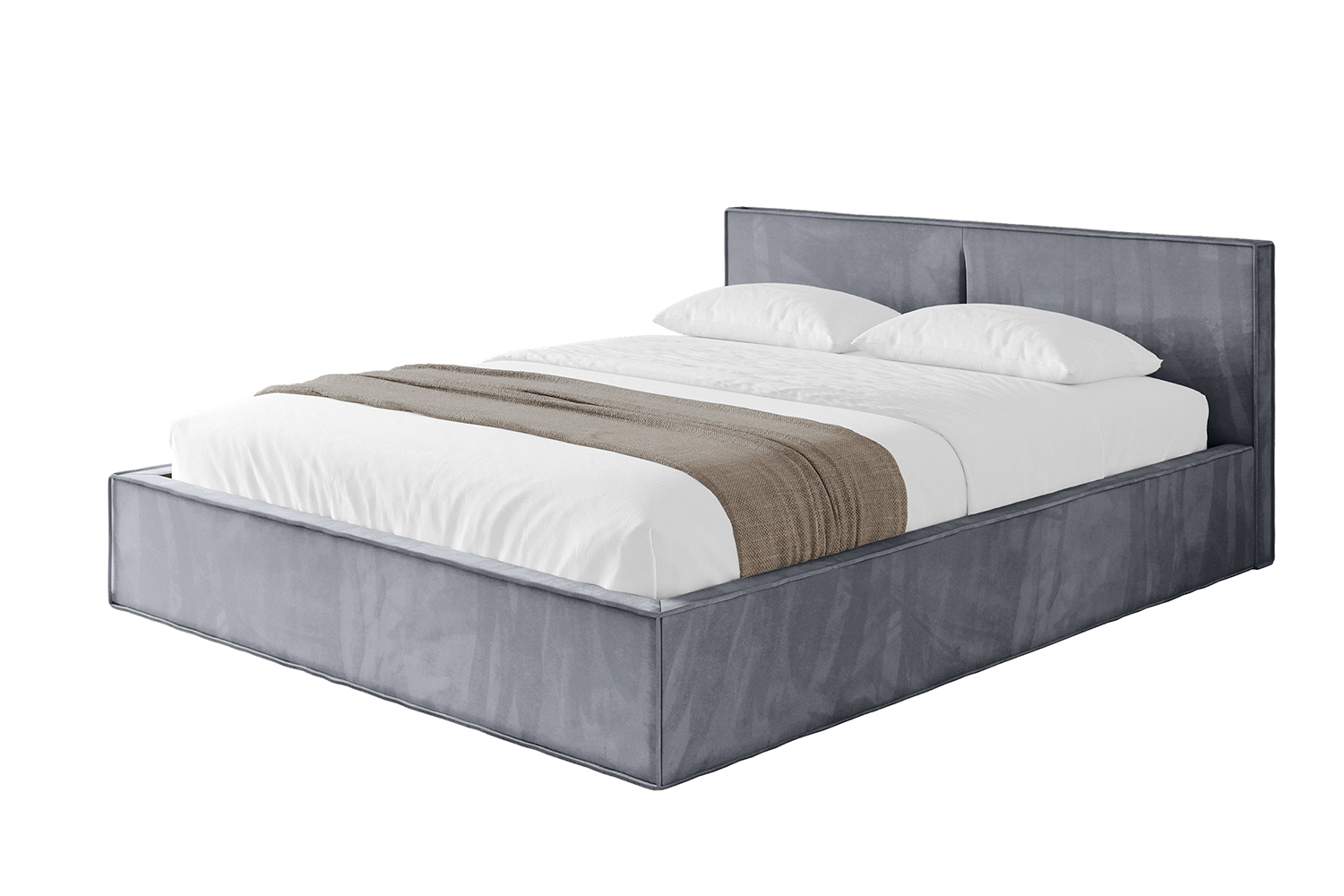 Polsterbett EMMI-v1 120x200 cm Grau - Casablanca 2314