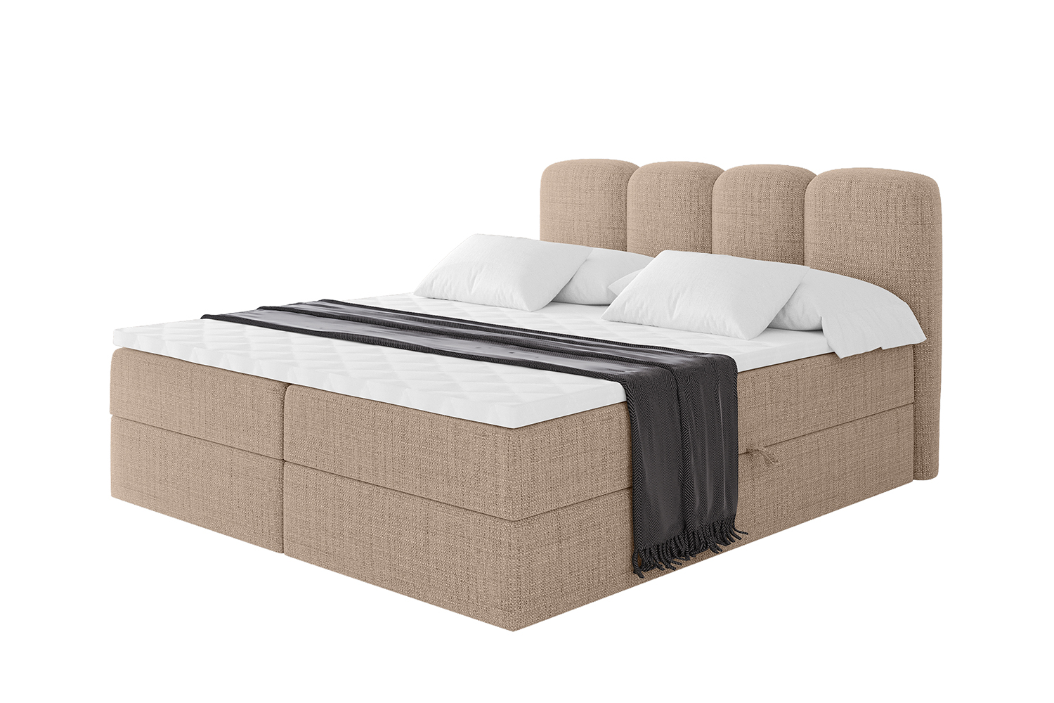 Boxbett NINA 120x200 cm Dunkelbeige - Aragon 14