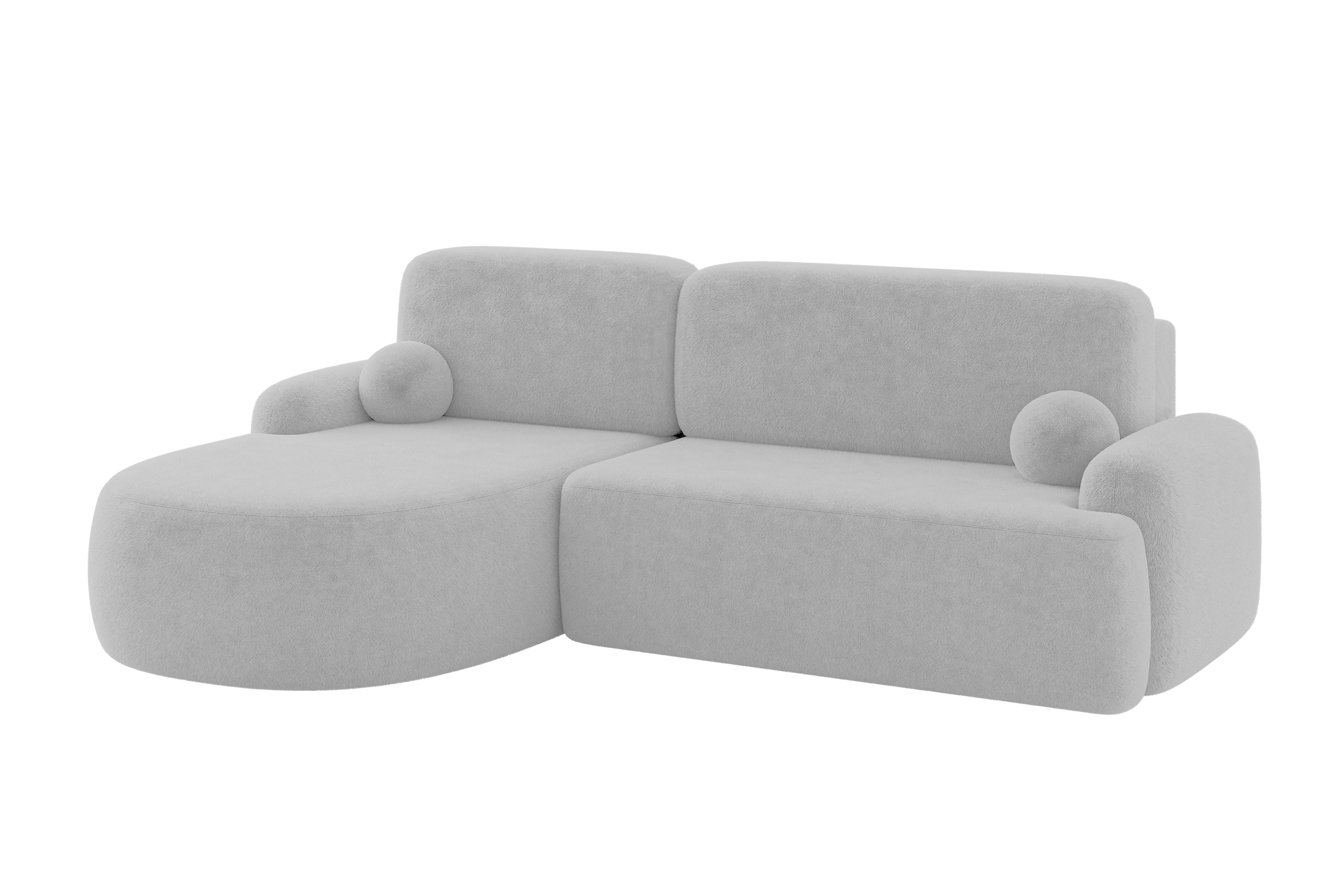 Ecksofa LIRA-L Hellgrau - Lapitt 03