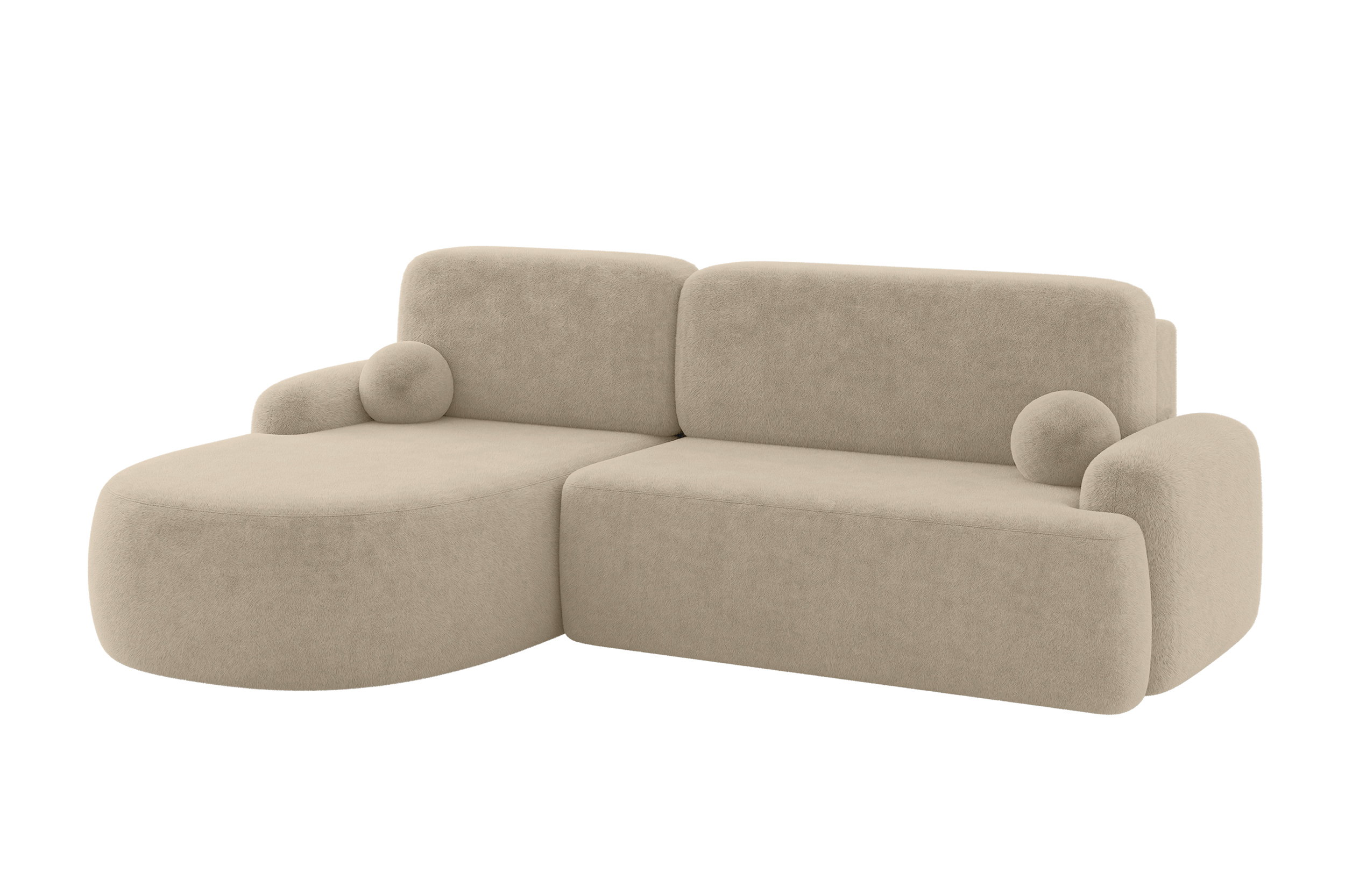 Ecksofa LIRA-L Hellbeige - Lapitt 23