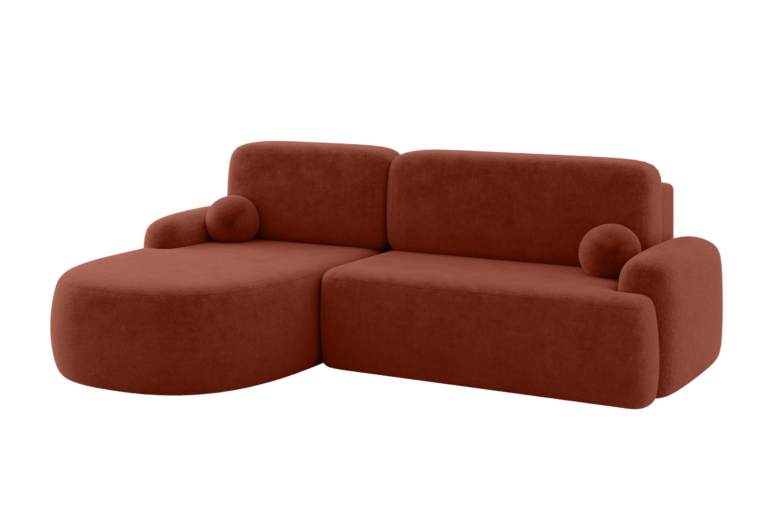 Ecksofa LIRA-L Terrakotta - Lapitt 44