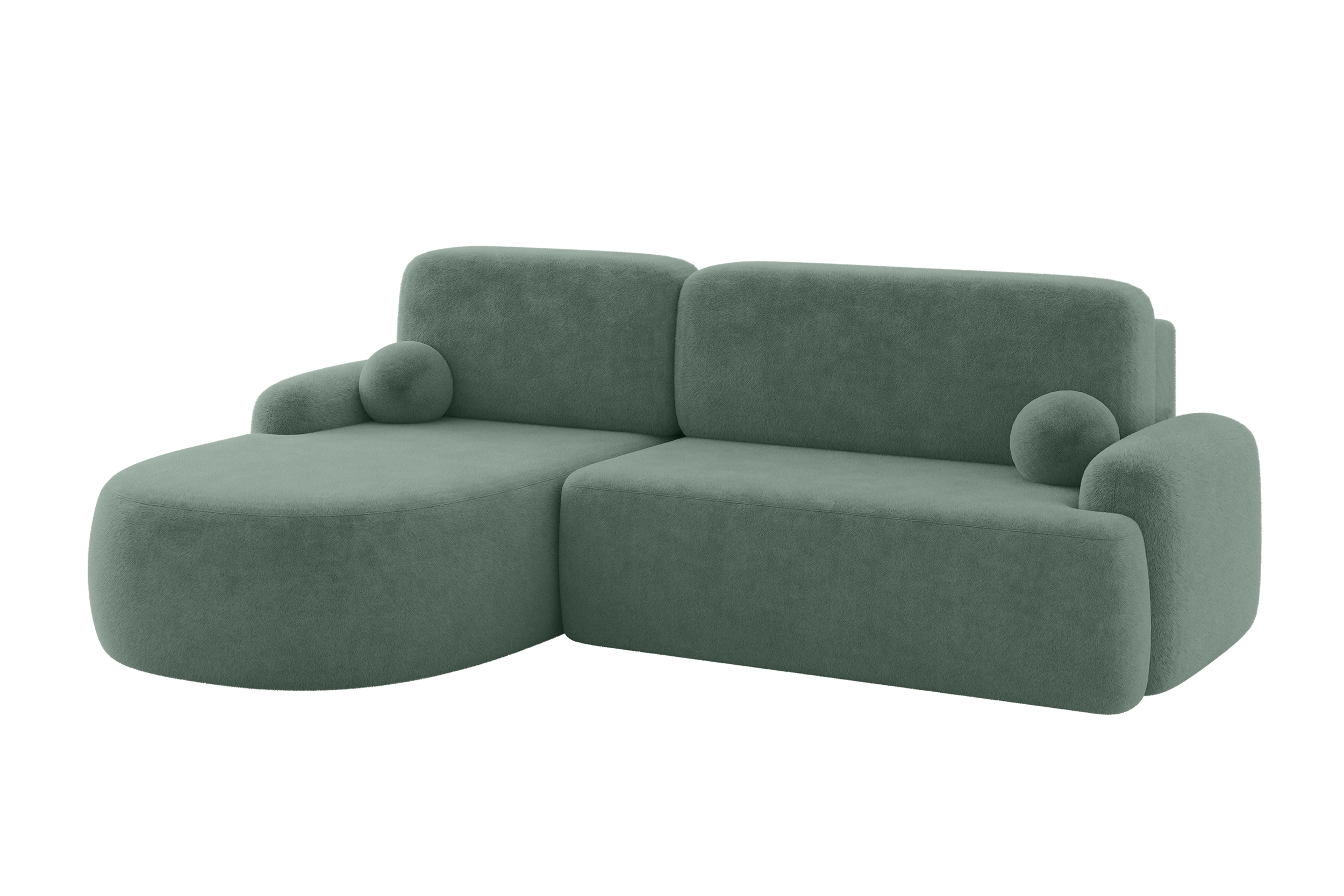 Ecksofa LIRA-L Salbeigrün - Lapitt 77