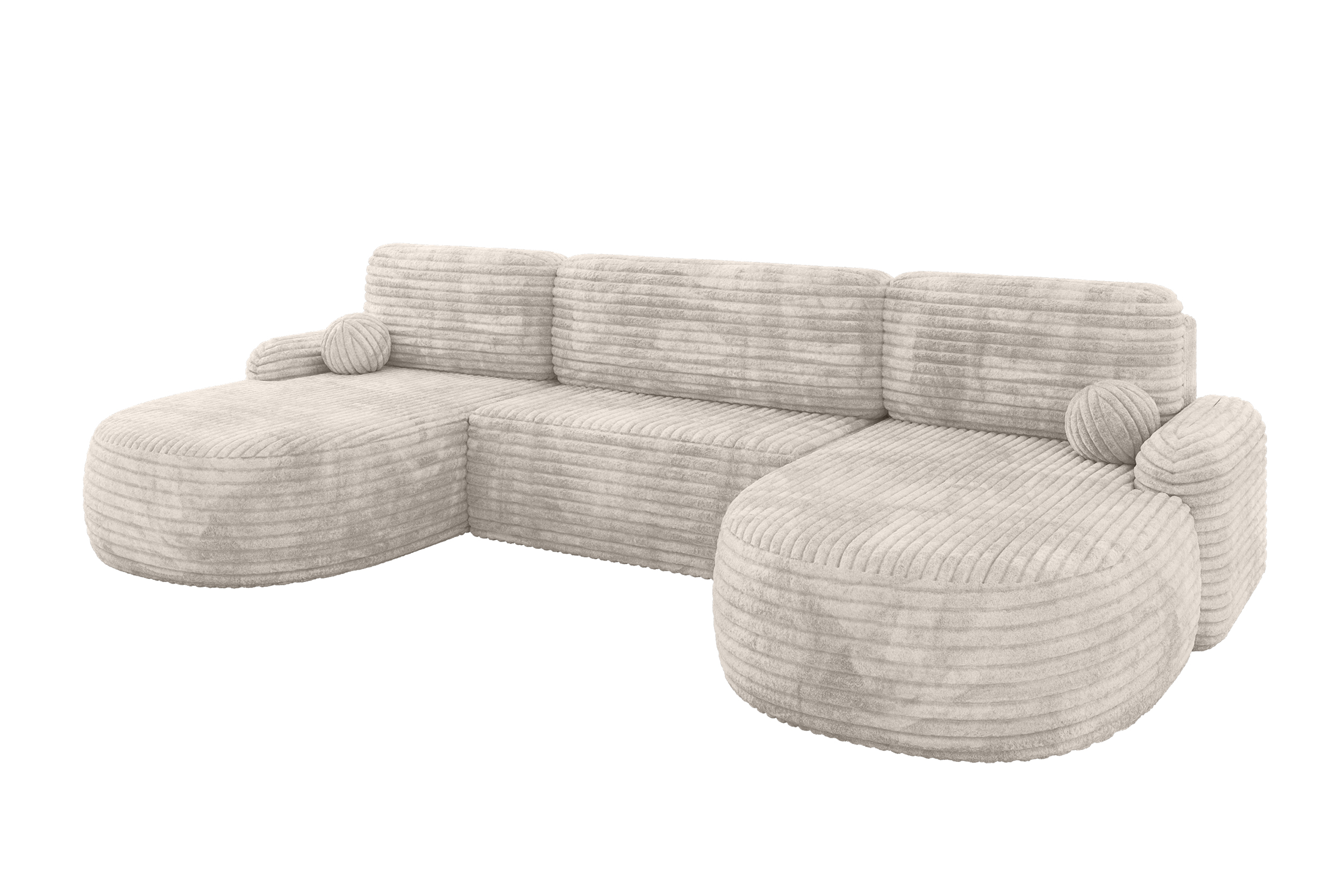 Wohnlandschaft LIRA-U Creme - Tilia 01
