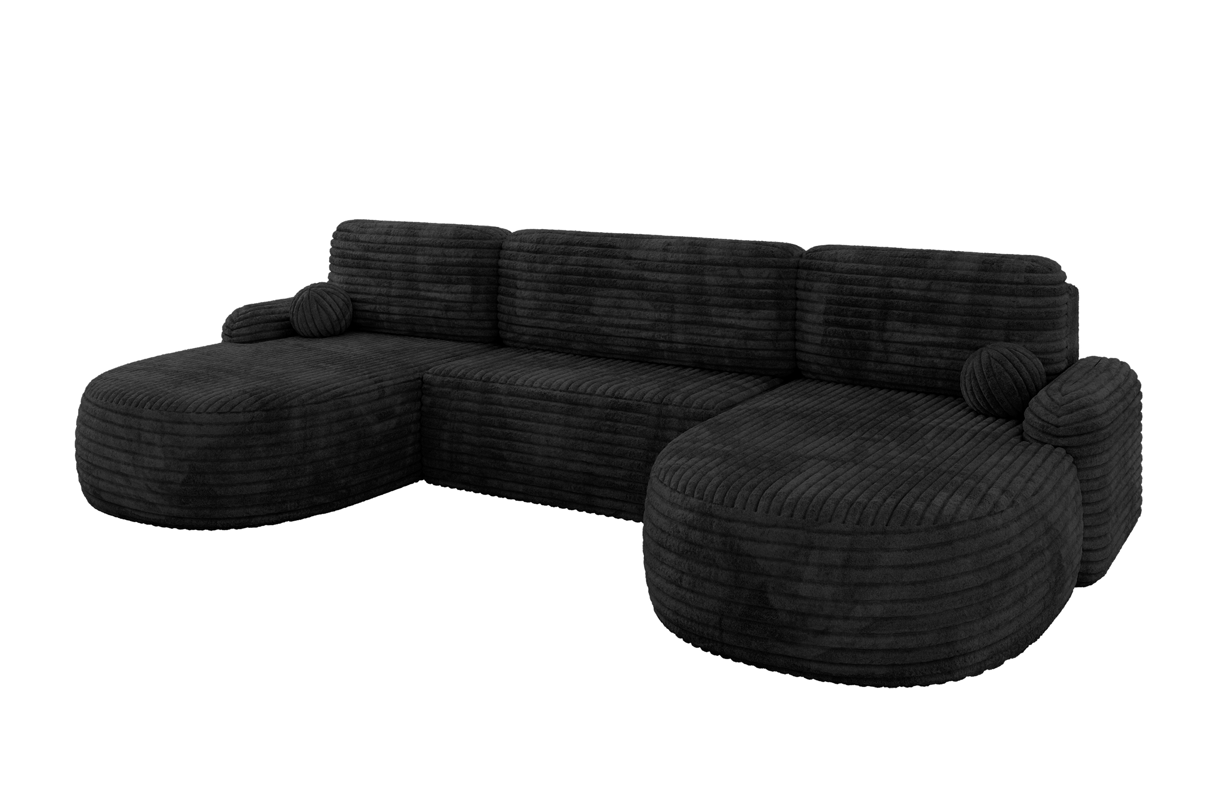 Wohnlandschaft LIRA-U Schwarz - Tilia 100