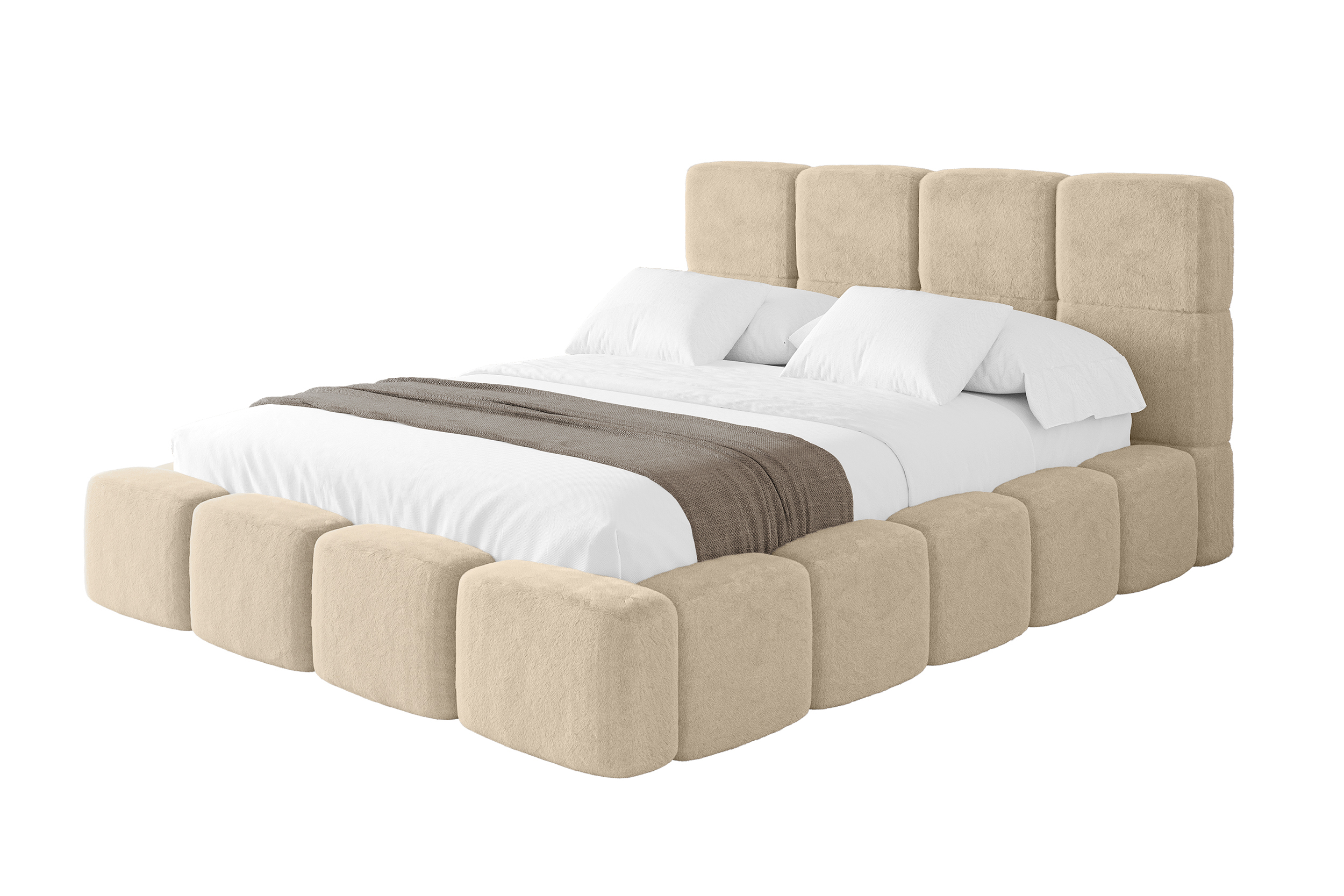 Polsterbett NATA 120x200 cm Beige - Lapitt 29