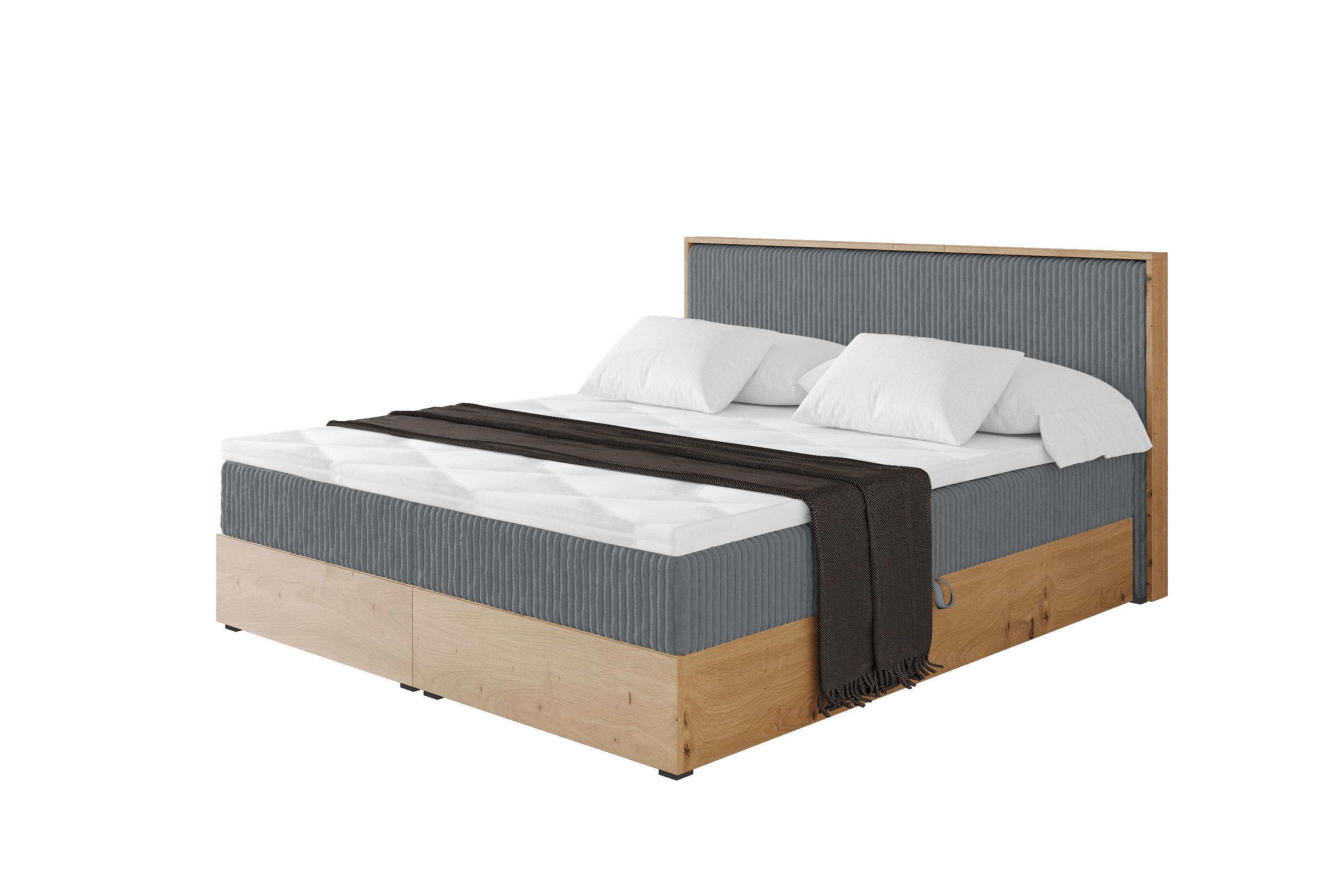Boxbett LOLLI9 120x200 cm Dunkelgrau - Tilia 90